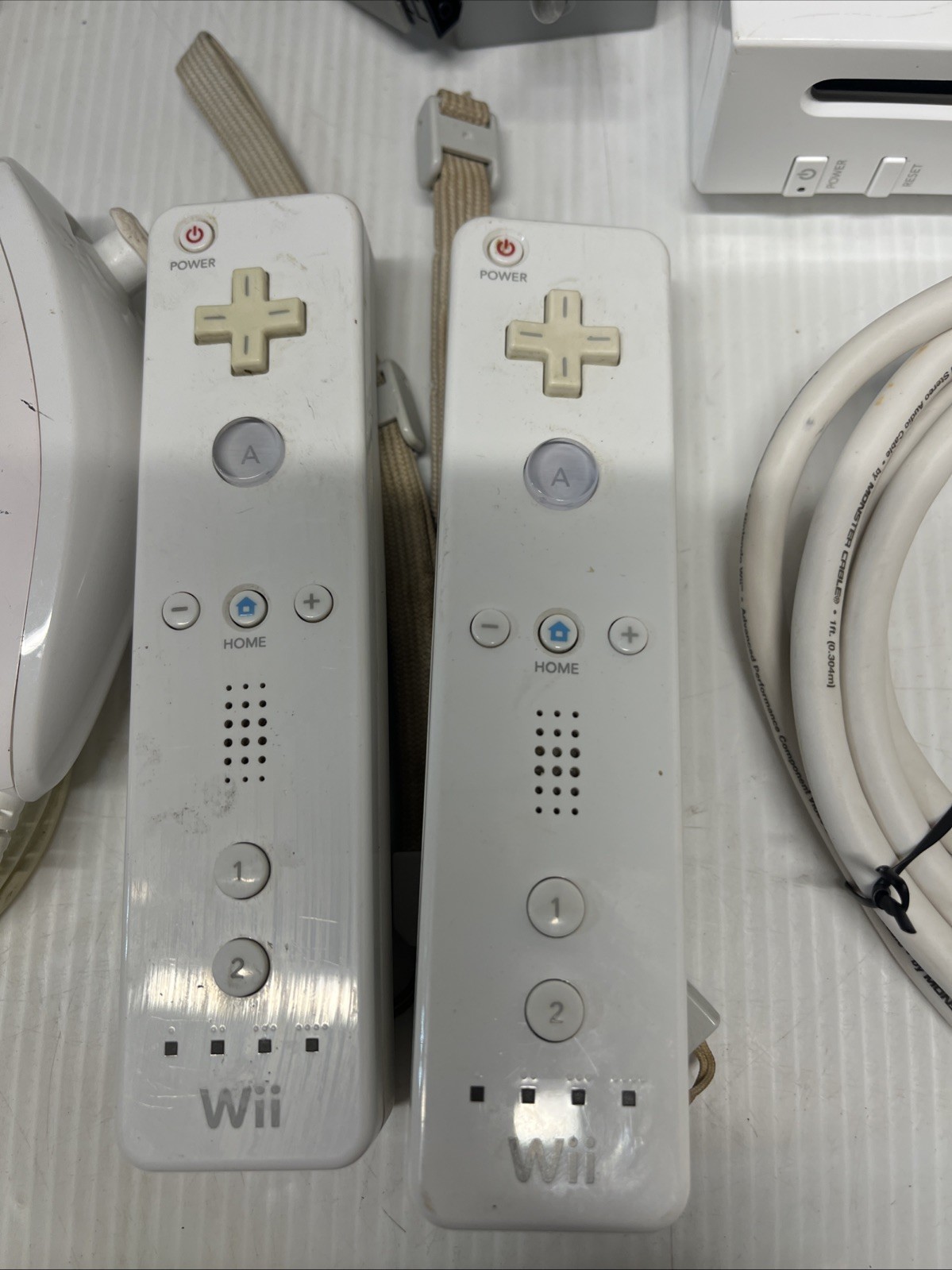 Nintendo Wii Console Bundle - RVL-001 3 Controllers AC Adapter Sensor Bar WORKS