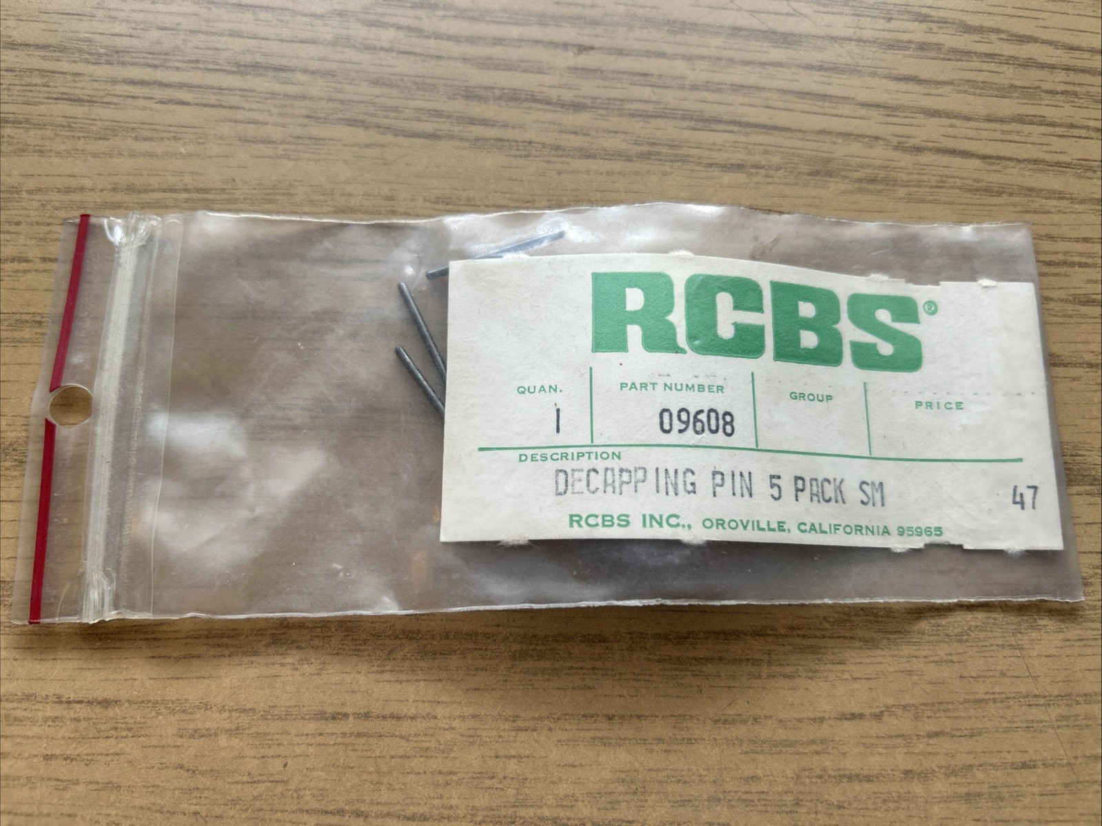 RCBS SMALL DECAPPING PIN 5 PACK, # 09608