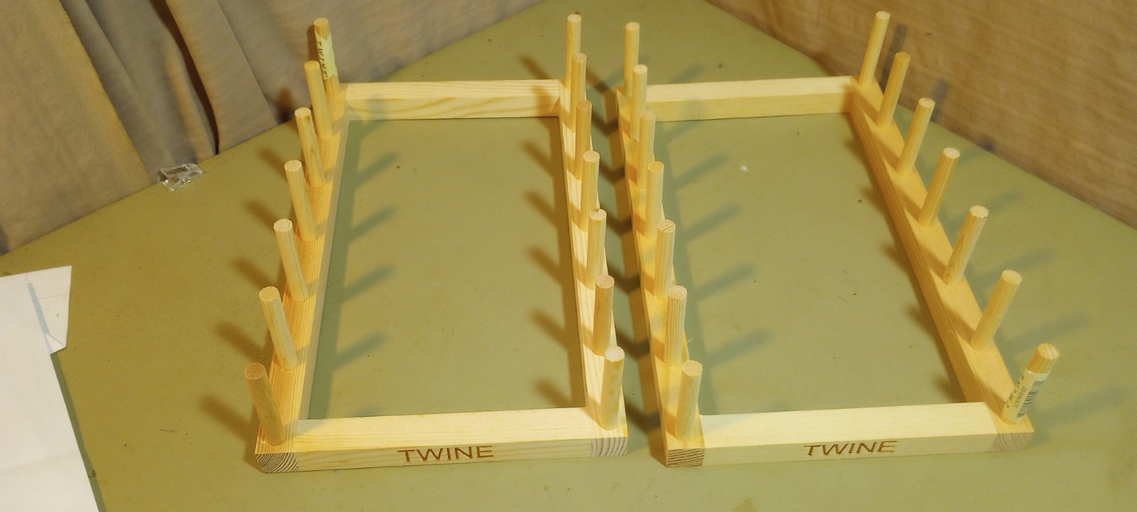 2 Twine Racks Living Co. Wooden 14 Pegs Craft Organizer Seager Thead more