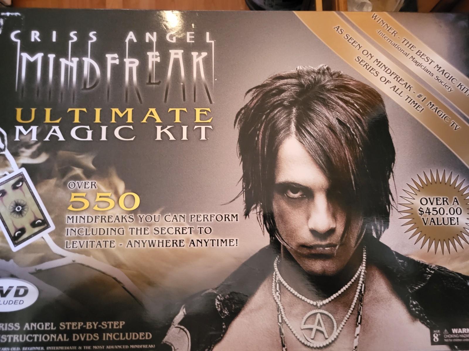 Criss Angel Mind Freak Ultimate Magic Kit Over 550 Magic Book Tricks & DVDs
