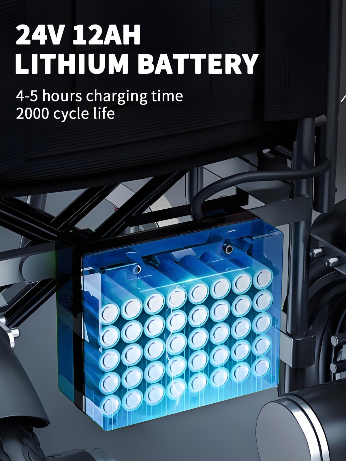 24V12Ah Electric Wheelchiar Li-ion Battery With 29.4V3A Fast Charger 25Ah BMS