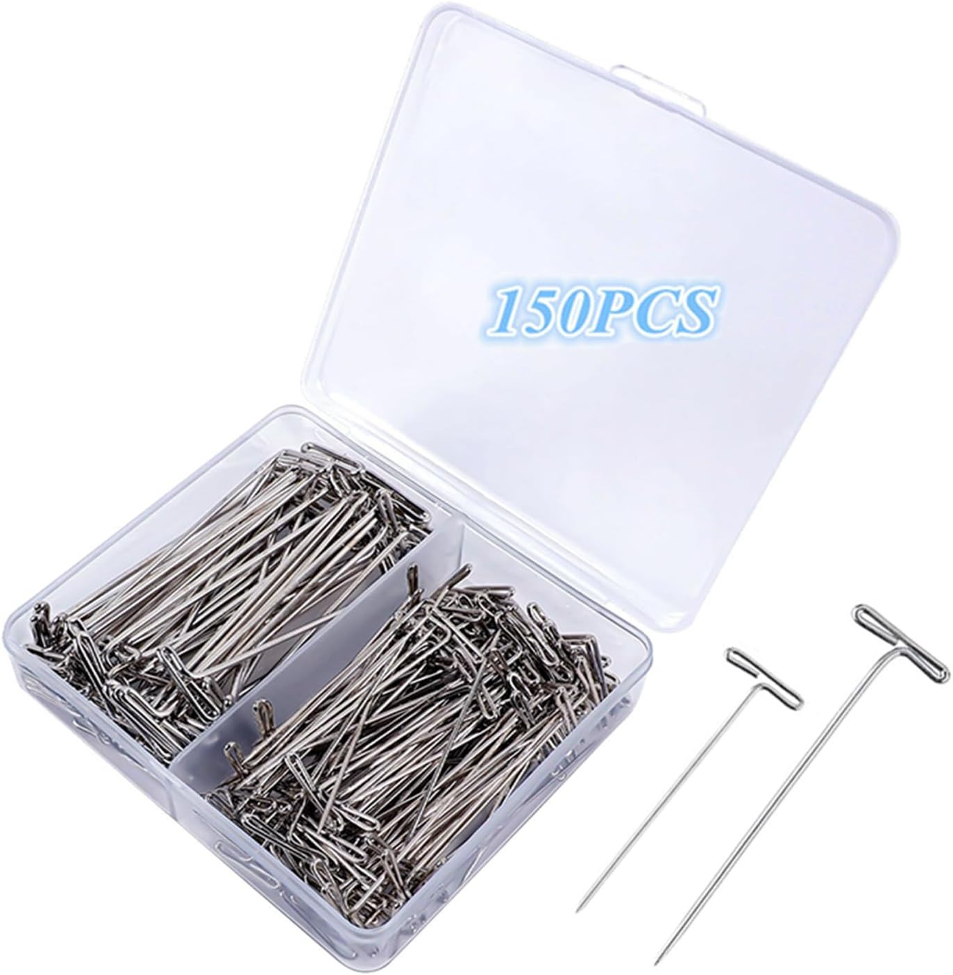 150 Pcs T Pins, Sewing Pins for Blocking Knitting, Modelling, Wig Making and Cra