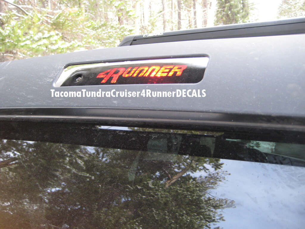 FITS Toyota 4Runner 3rd Brake Light Decal - 96 97 98 99 00 01 02