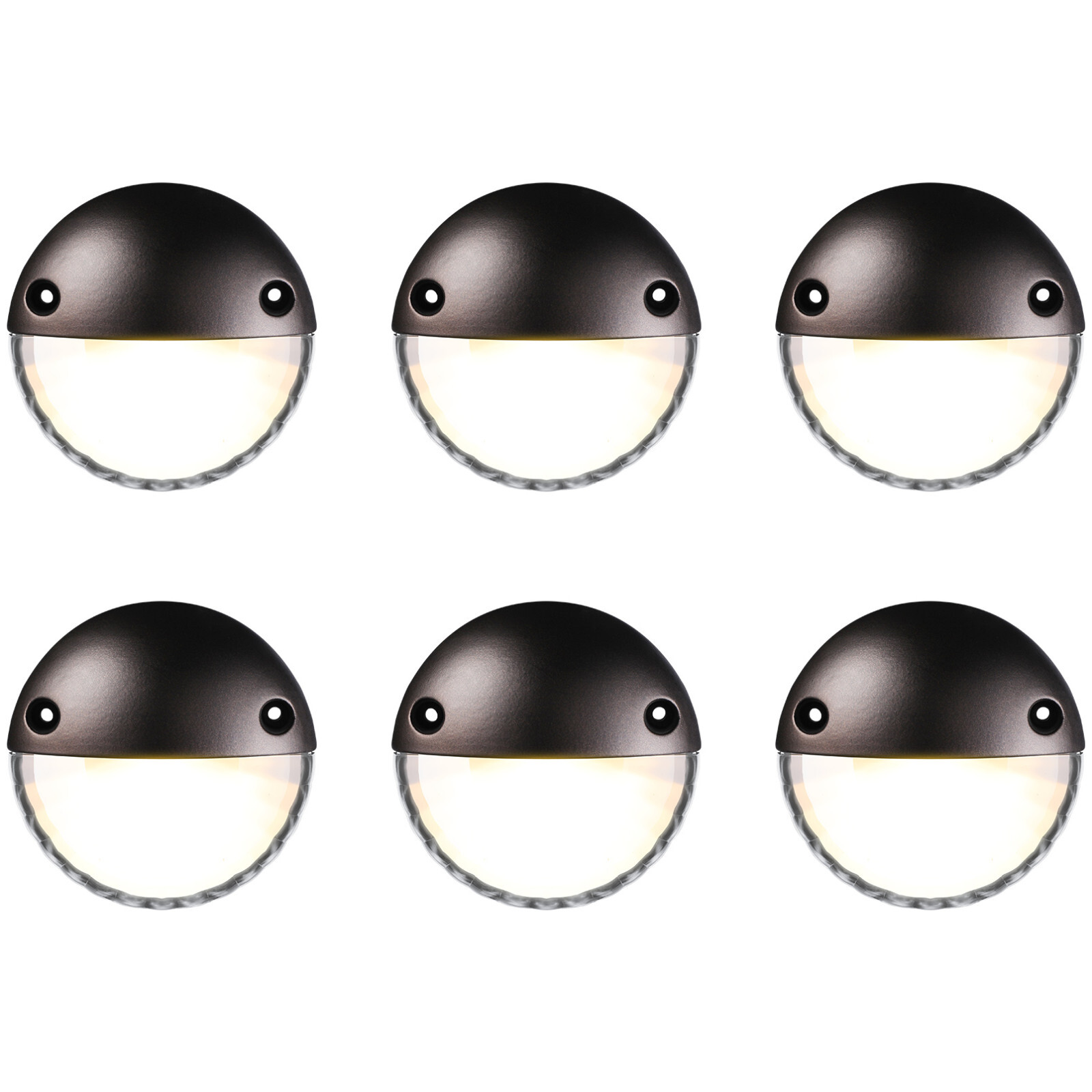 6-Pack Low Voltage Deck Lighting, LED Fence Lights Outdoor, Oil Rubbed Bronze