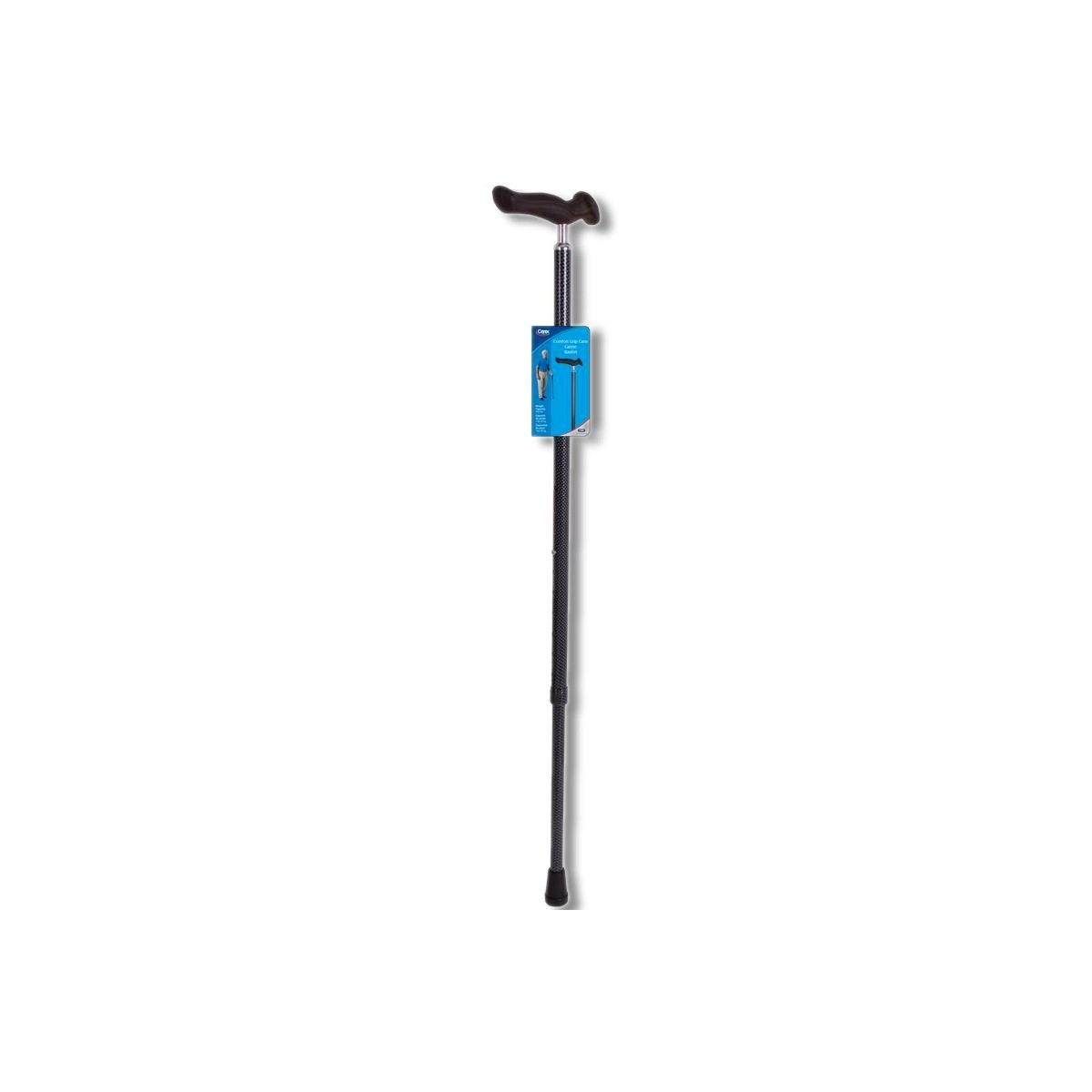 Carex Carbon Gray Comfort Grip Walking Cane 37 in FGA51000 0000