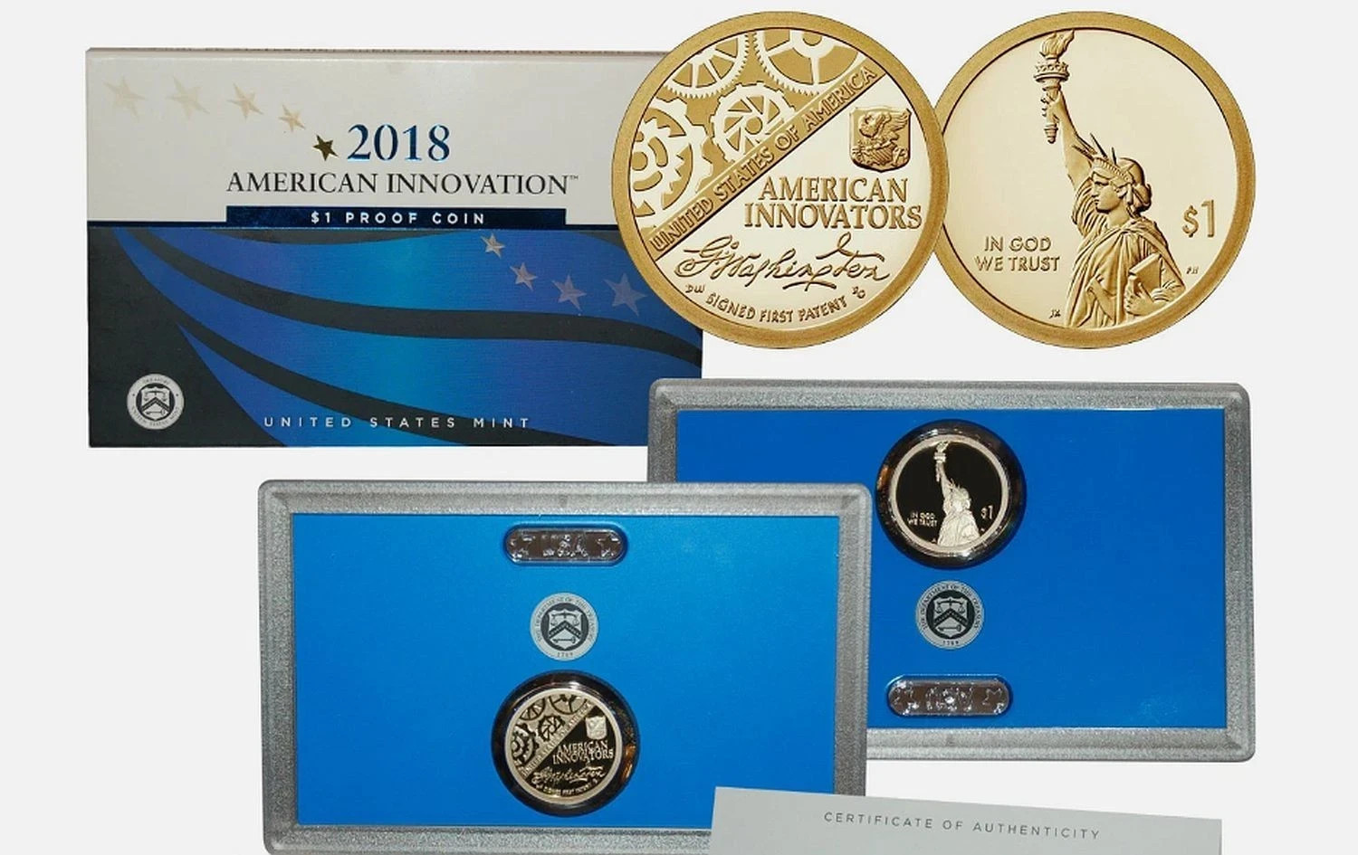 2018 American Innovation Dollar Proof Set U.S. Mint Packaging OGP COA