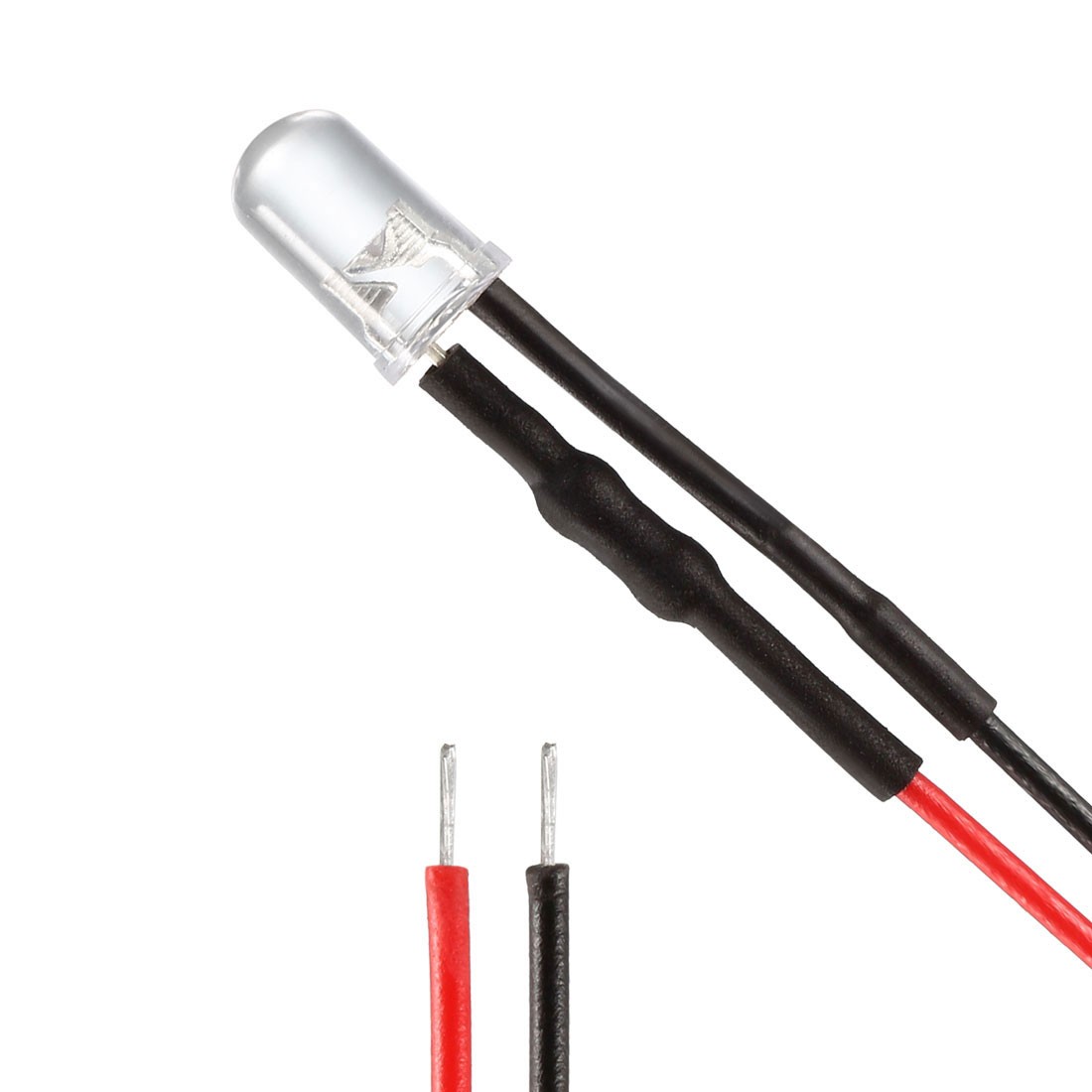 10Pcs 5mm Pre-Wired Diffused LED Diodes Light 20mA DC 3-6V Pink