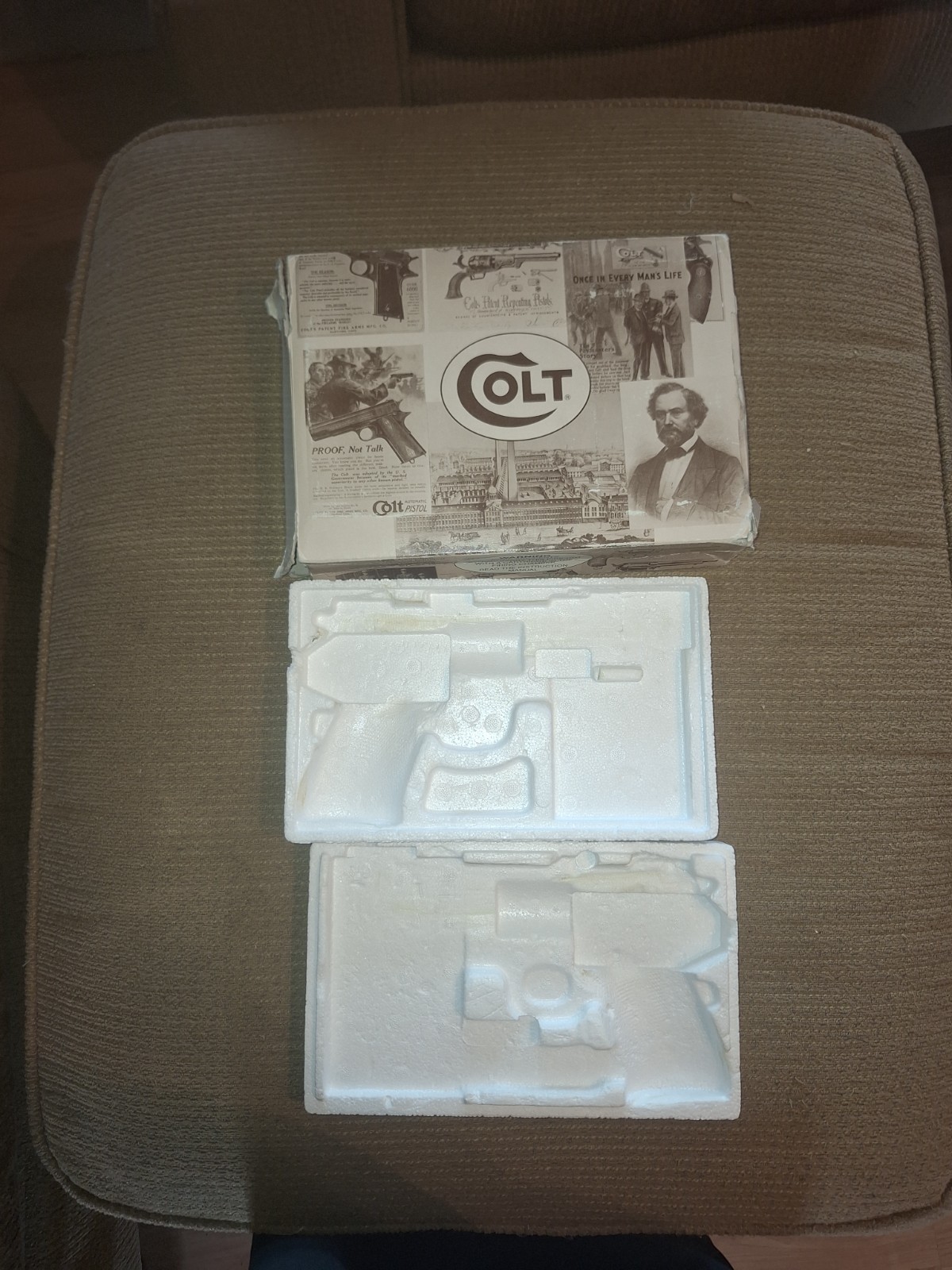 Colt 1911 Gun Box Original Vintage Colt with foam