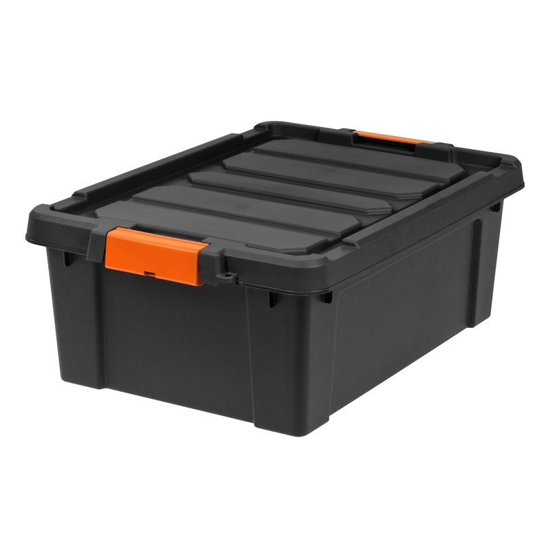Heavy Duty Plastic Storage Bins W/ Lids Stackable Totes Garage Tool Storage New