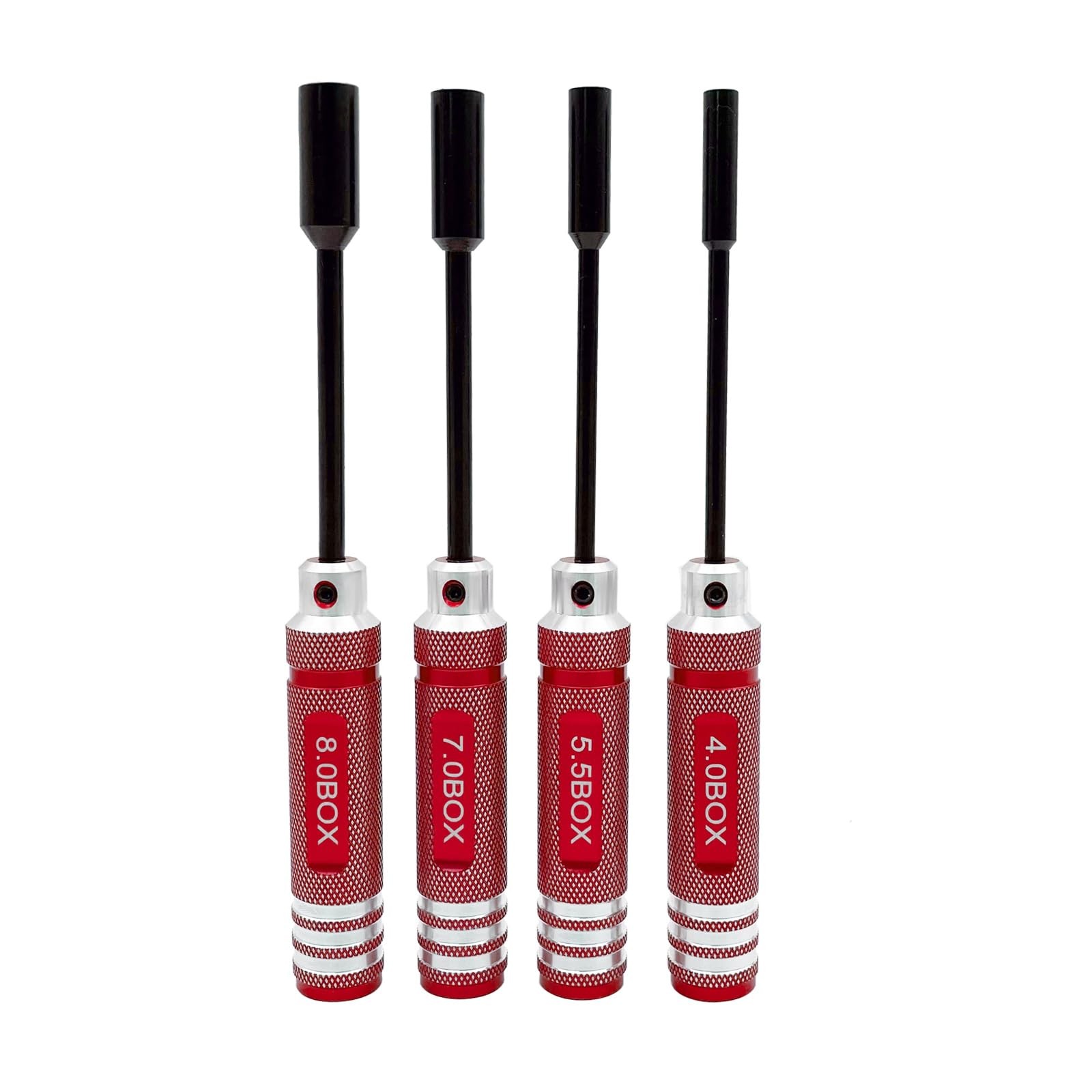 Ismosm 4Pcs Nut Driver Set RC Tool Hex for Vehicle Red