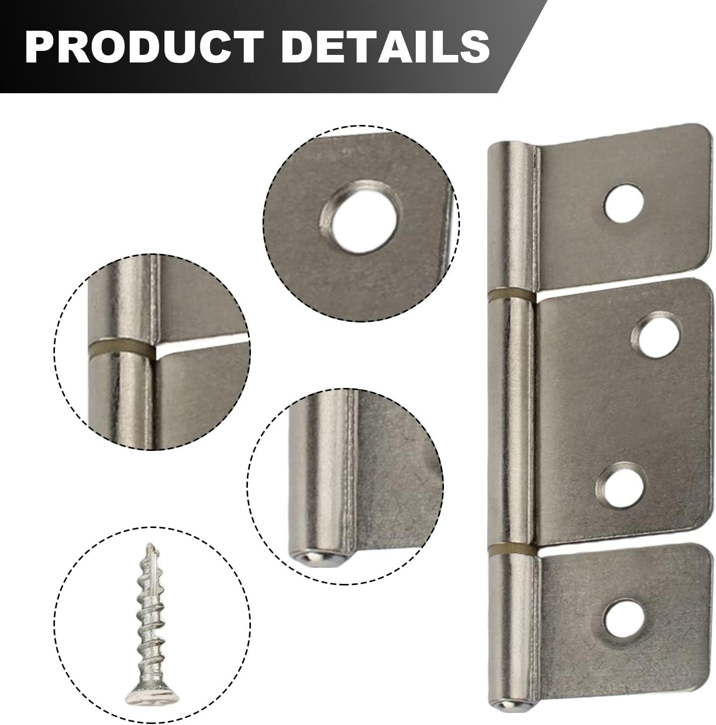 Three Leaf Non-Mortised Hinge for Mobile Home & RV Interior Bifold Door Hinges S