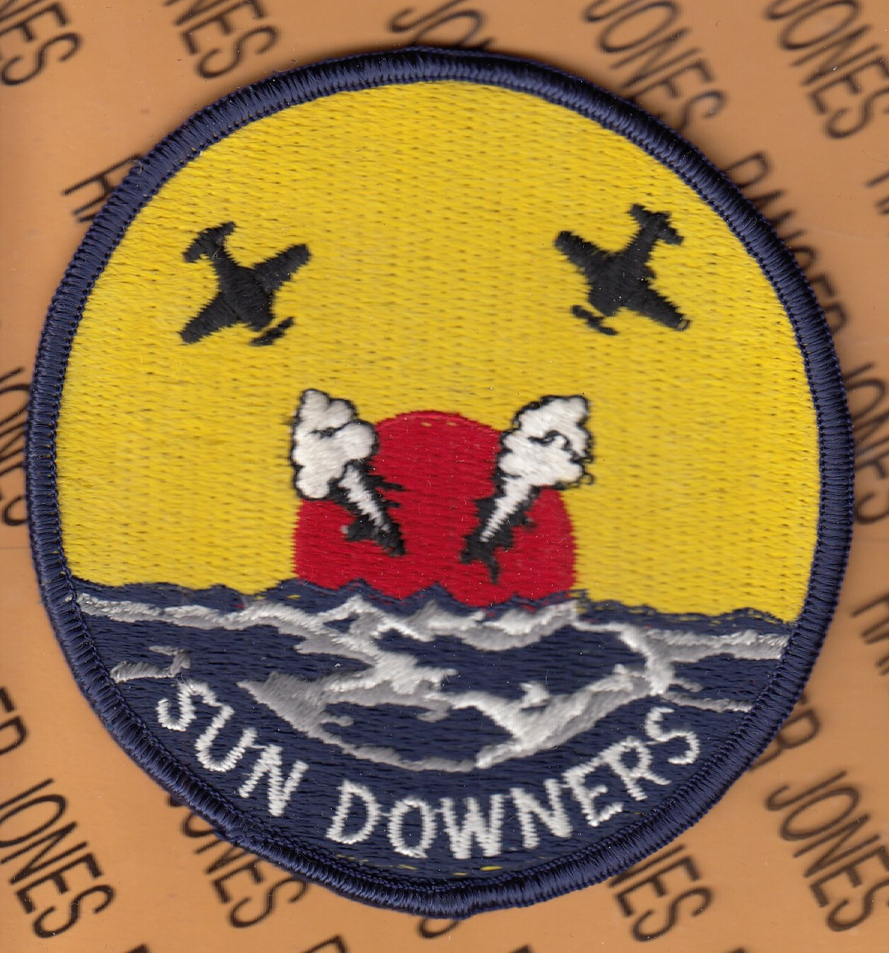 USN Navy VF-111 Fighter Sq Naval Aviation SUNDOWNERS ~4" jacket patch m/e