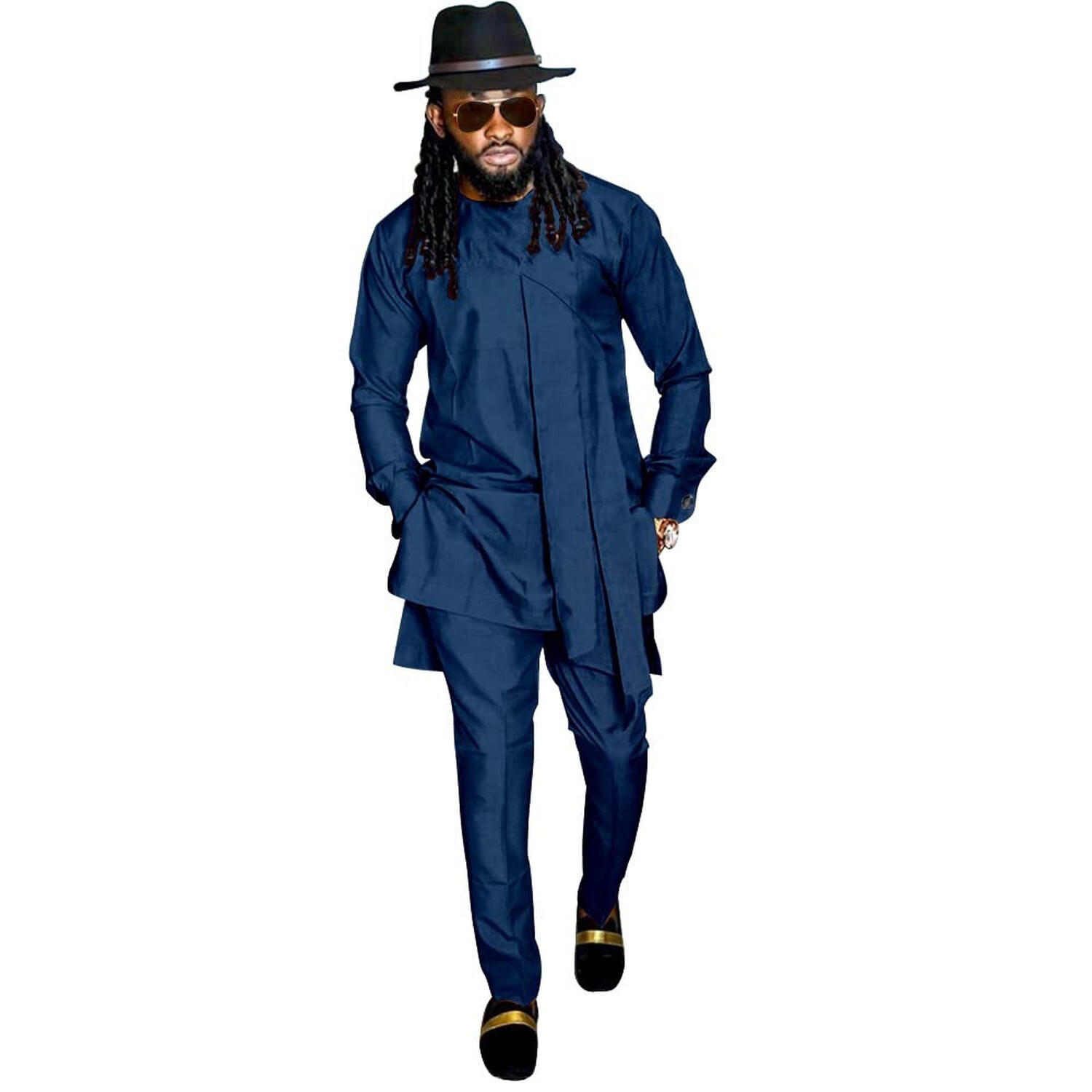 SEA&ALP Men's Fashion Clothes African Shirt and Pant Suit Dashiki Long Sleeve...