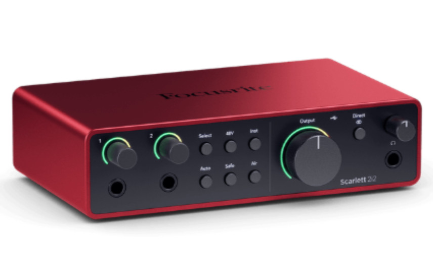 Focusrite Scarlett 2i2 Studio 4th Gen 2-in 2-out USB Audio Interface w Microp...