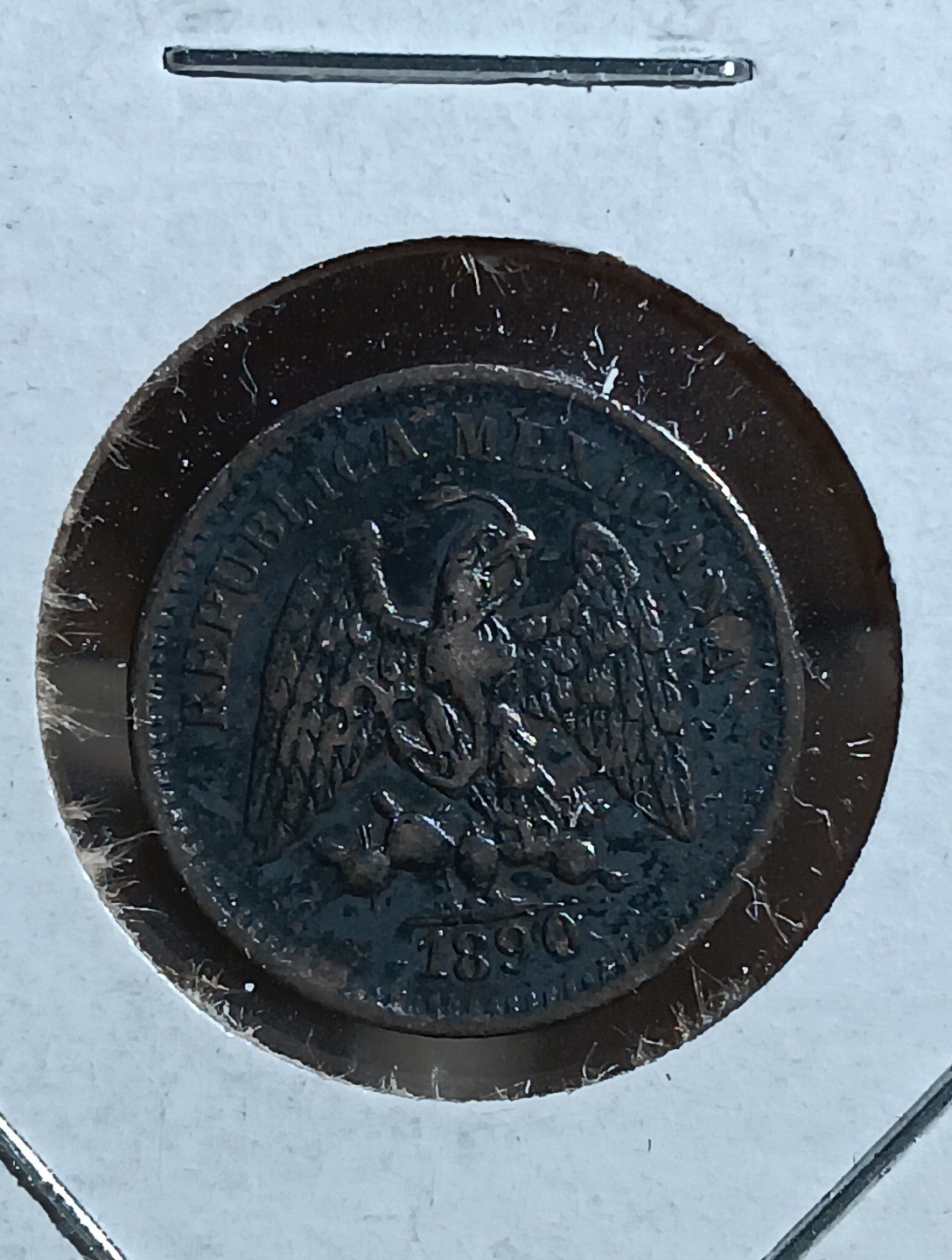 Mexico 5 Cents 1890 Mo M Mexico City, .903 Silver Coin, 5 Centavos M20I3