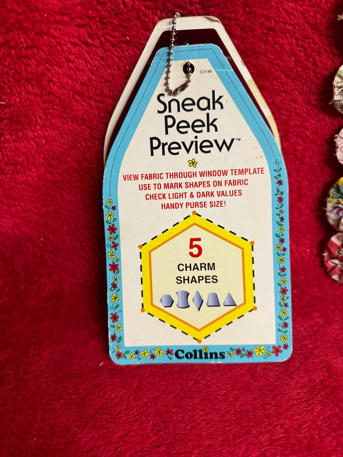 Collins Sneak Peek Preview 5 Charm Shapes on Keychain