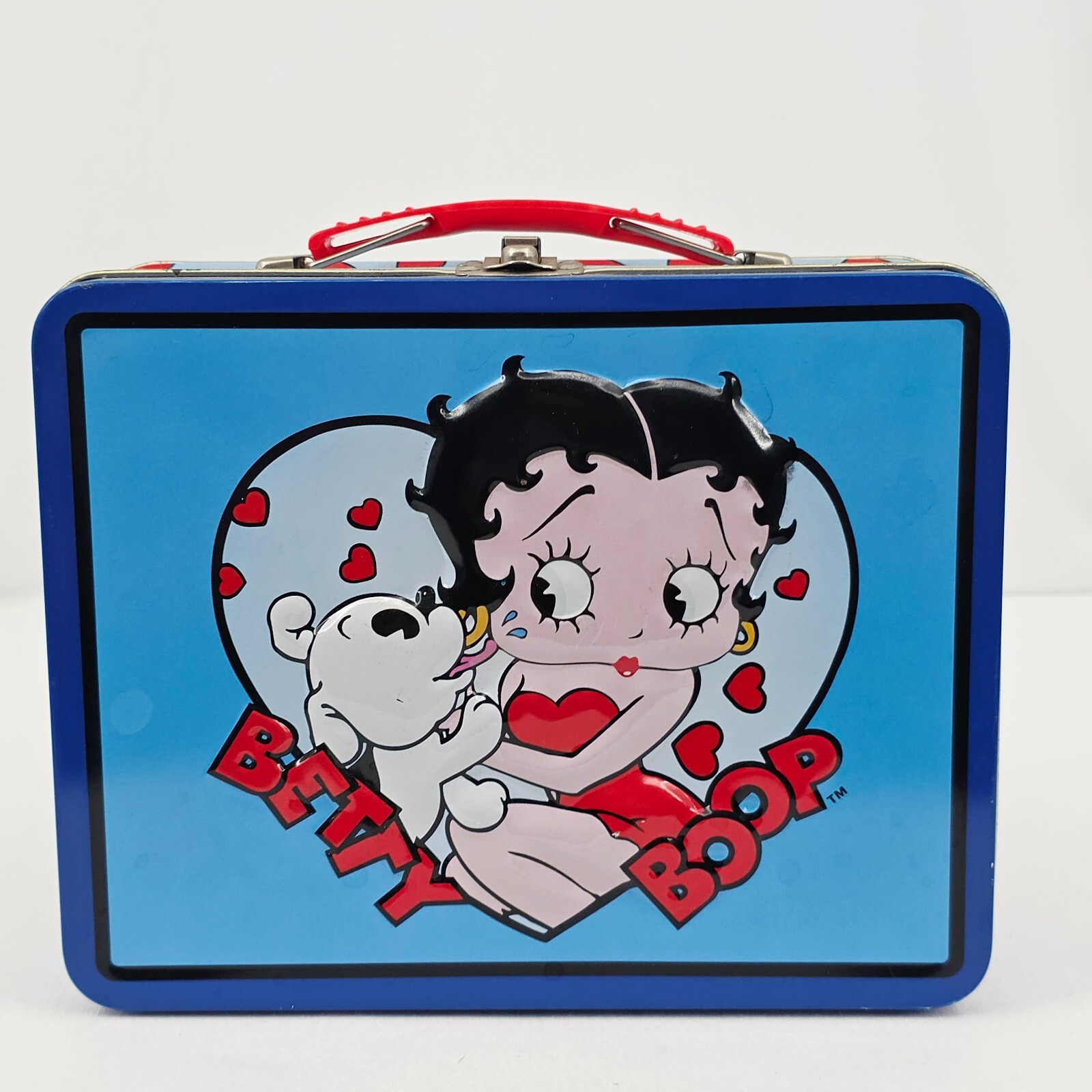 2000 Betty Boop Tin Lunch Box Red Hearts Design – Vintage Cartoon Collectible
