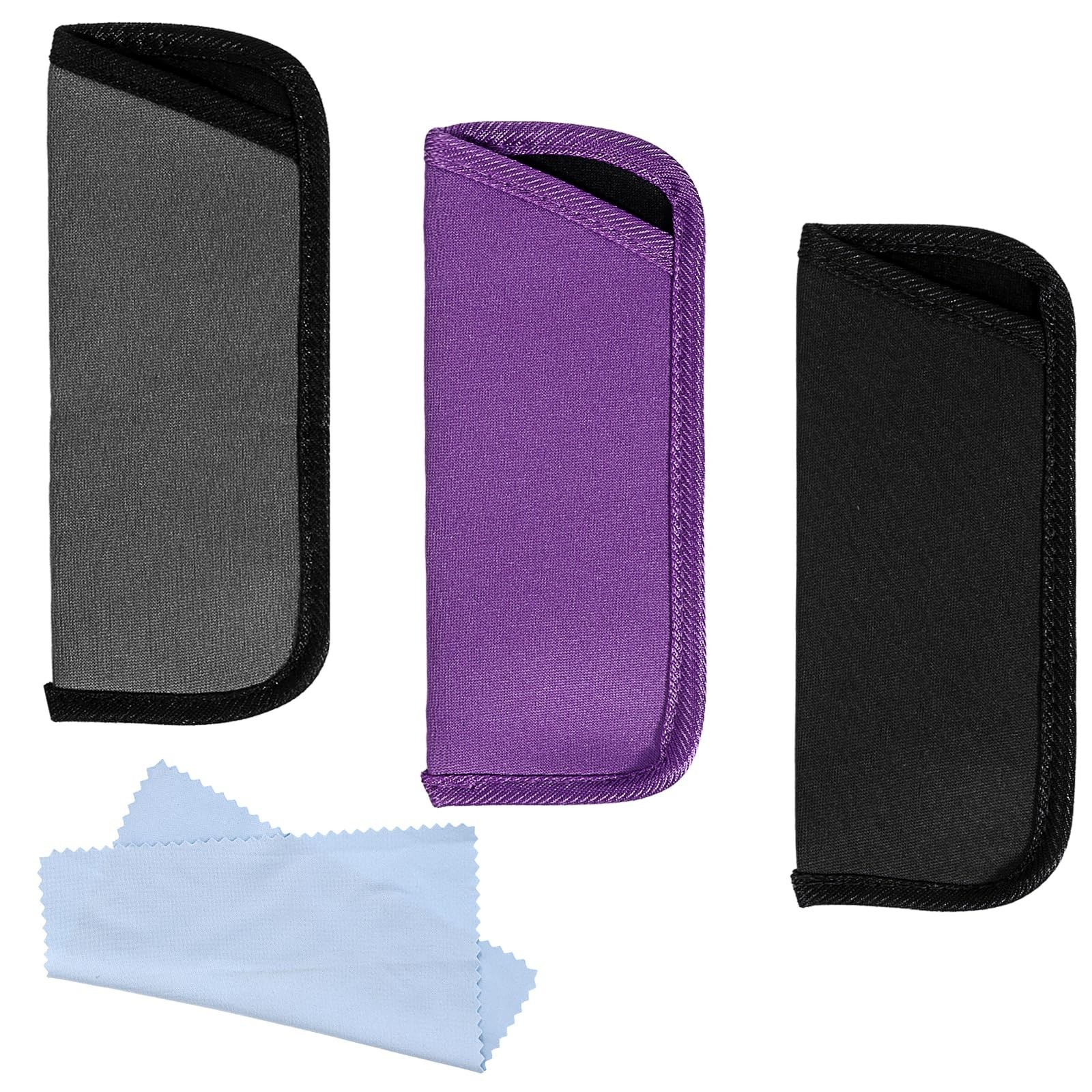 3 Pack Reading Glasses Case, Soft Glasses Case, Soft Eyeglasses Bag Portable Clo