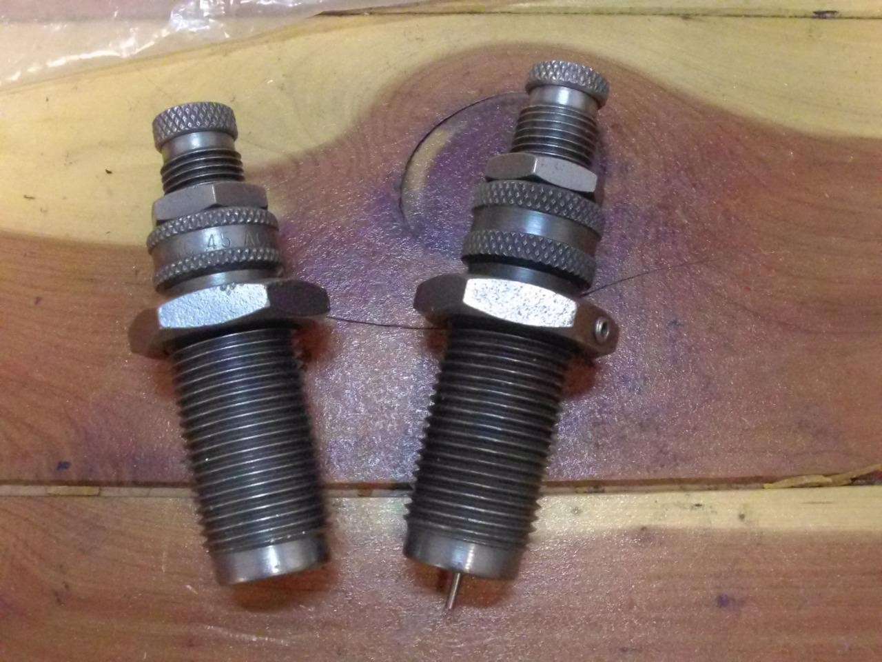 L.E.C. 2 Set Reloading Dies for .45 ACP Cartridges Sizer & Seater