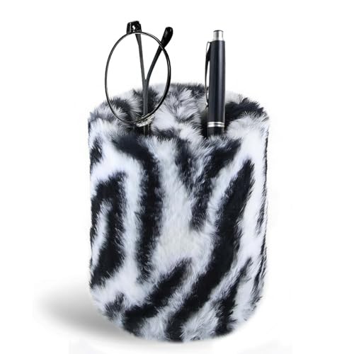 Eyeglass Holder for Nightstand,Anti-scratch Plush Eyeglass Stand Glasses Zebra
