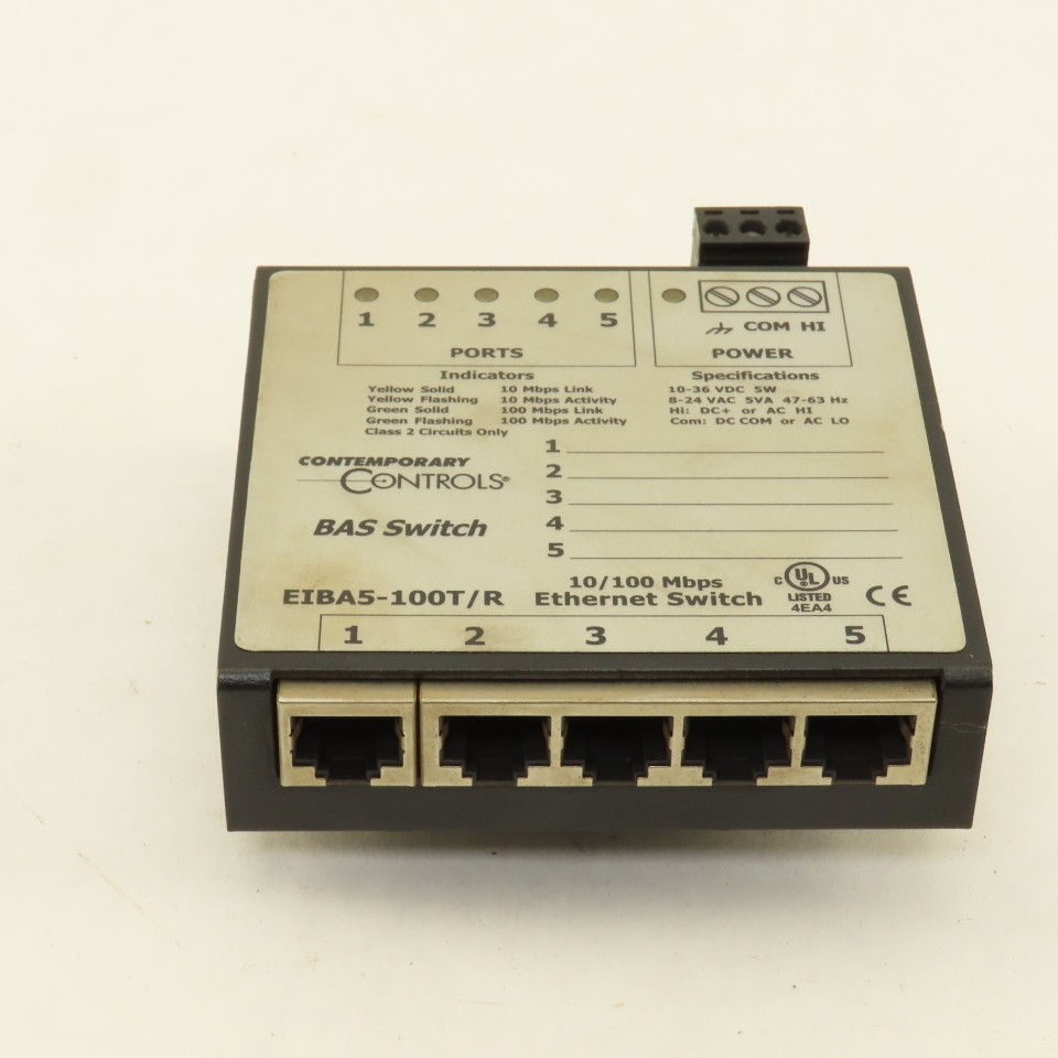 Contemporary Controls EIBA5-100T/R 10/100 Mbps Ethernet BAS Switch
