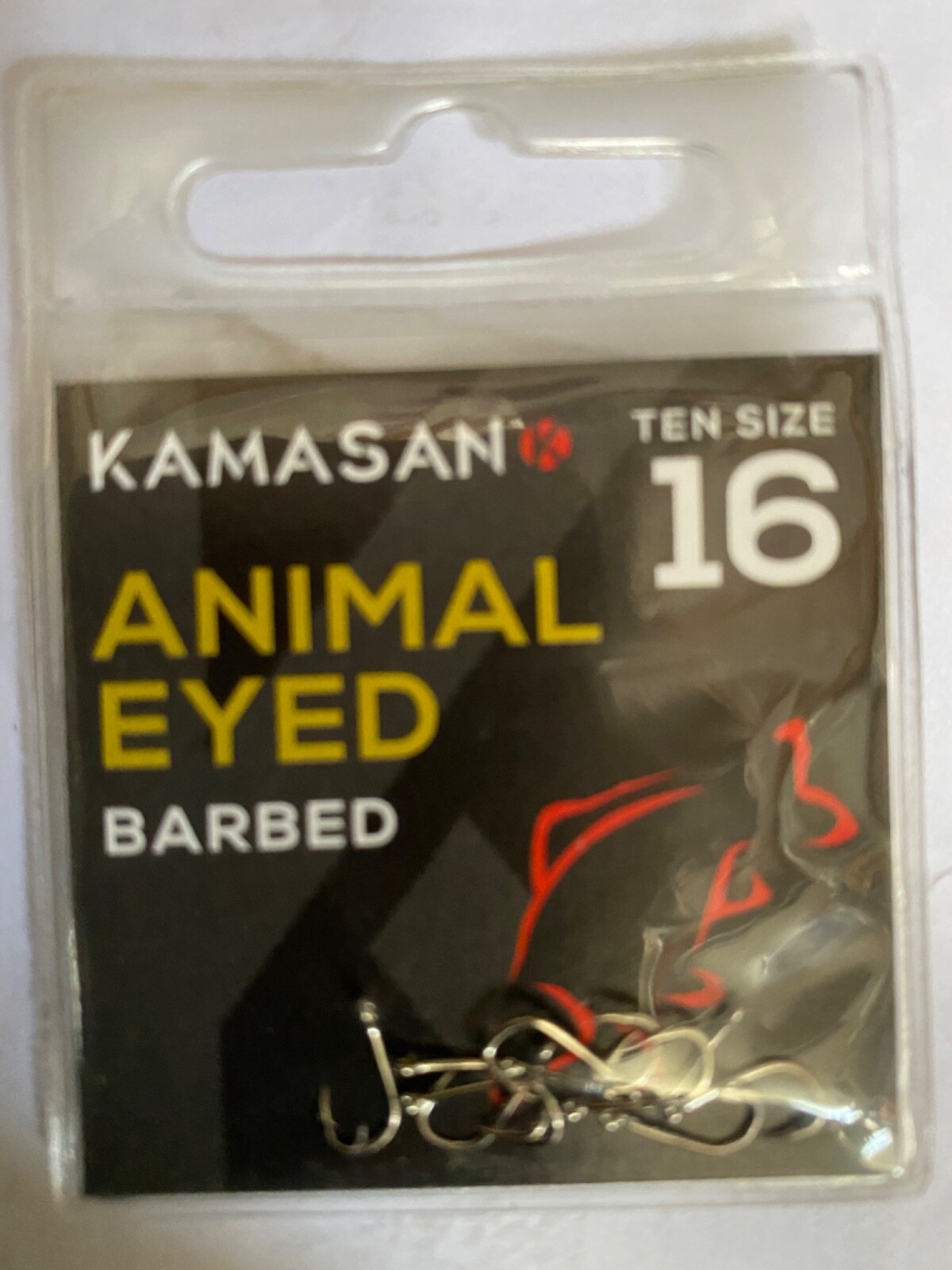 Kamasan Animal Eyed Barbed Hooks. All Sizes Available RRP £1.99. Free P&P