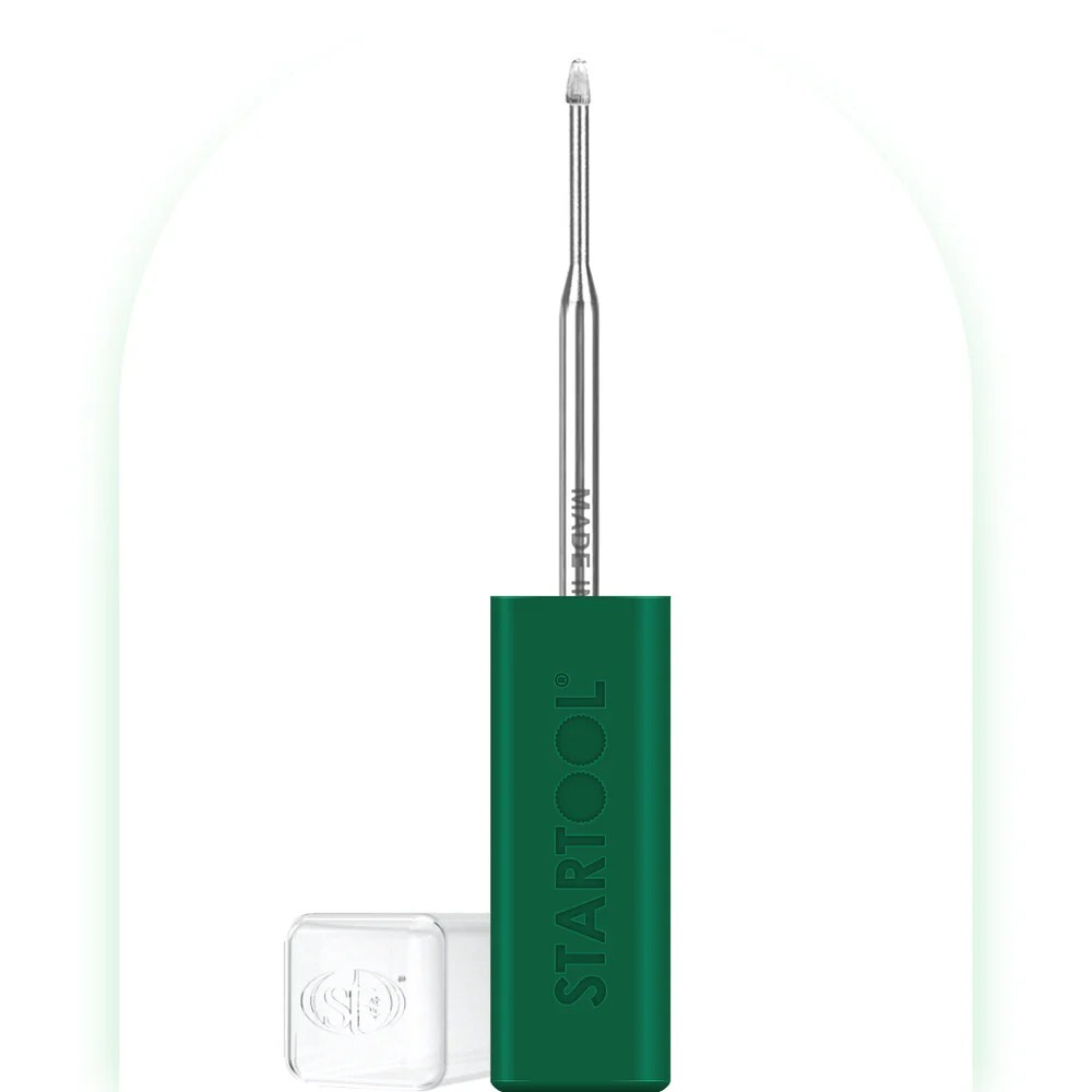 StarTool Cuticle Cleaner Nail Drill Bit (FootBall Shape) 3/32" (Silver)