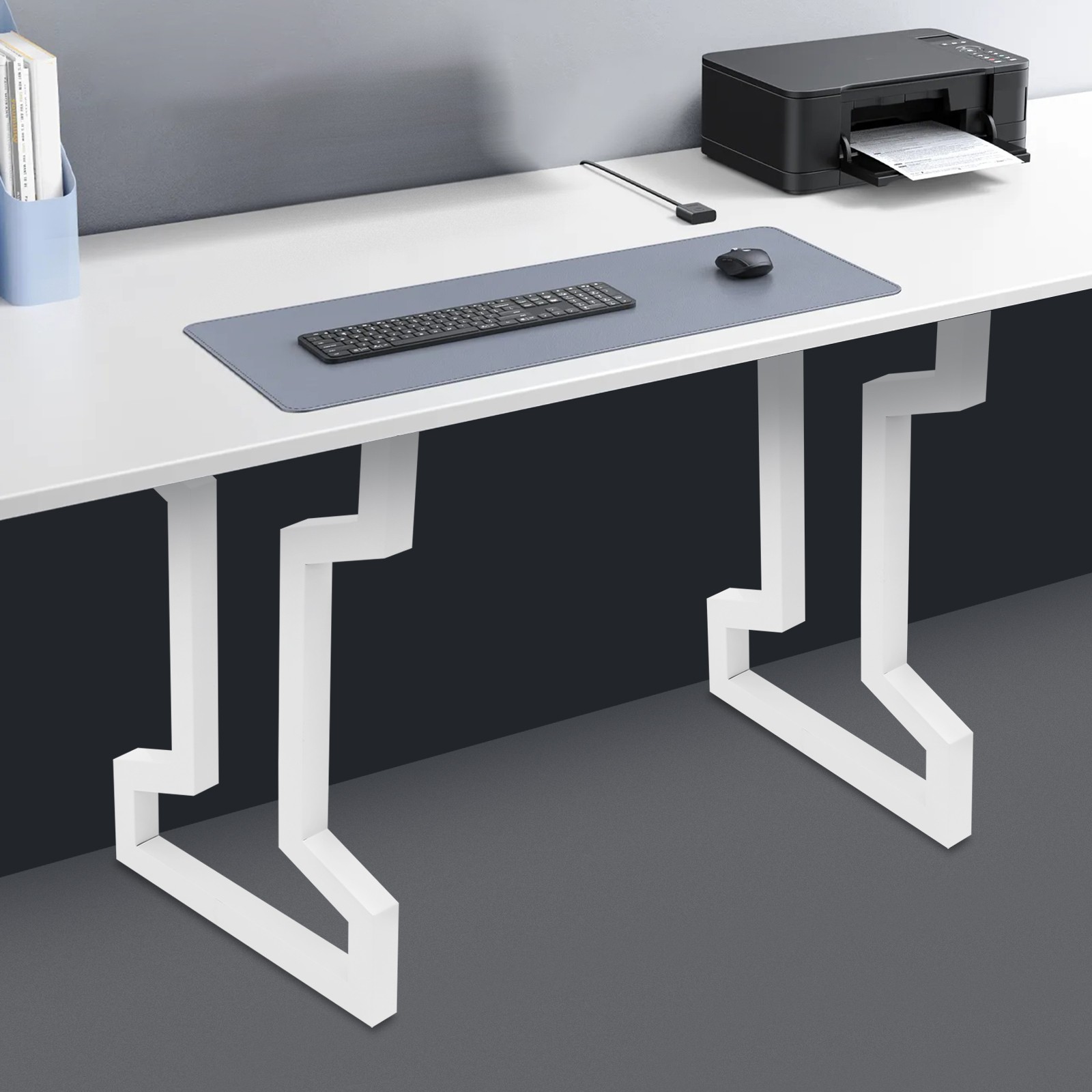 2PCS Steel Table Legs White Table Frame for Coffee Table Dining Table