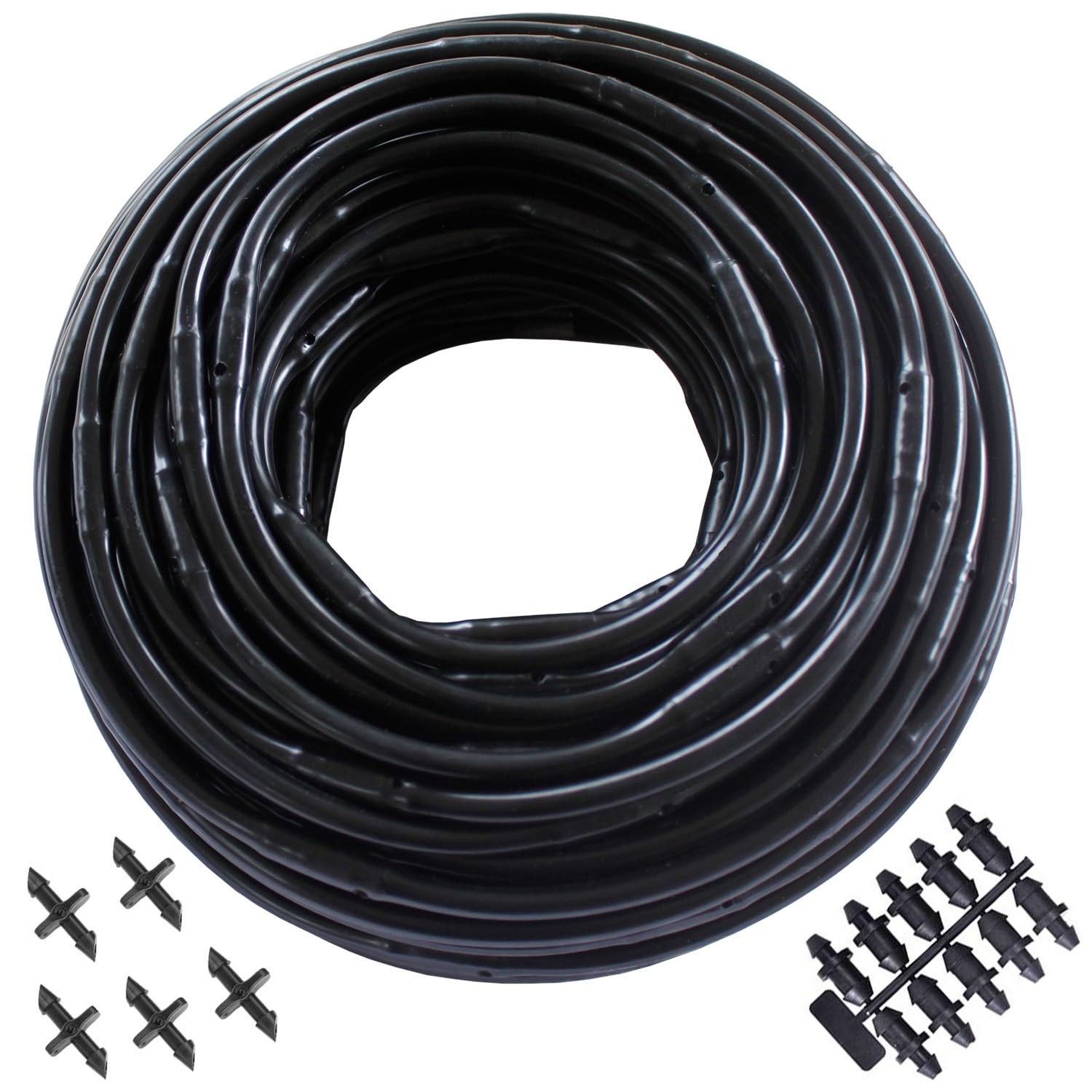 Habitech 1/4" Drip Irrigation Tubing 100ft Roll 6" Emitters 0.5 GPH