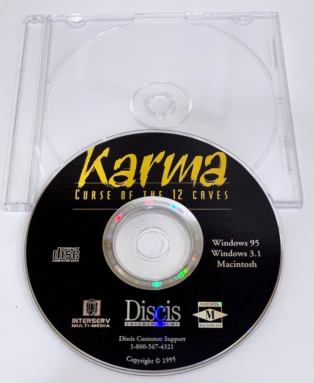 Karma Curse of the 12 Caves on CD-ROM for MAC/WIN95/WIN3.1 from 1995