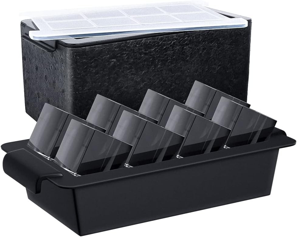 Upgrade 2 Inch Clear Ice Cube Tray Make 8 Lar Square Crystal