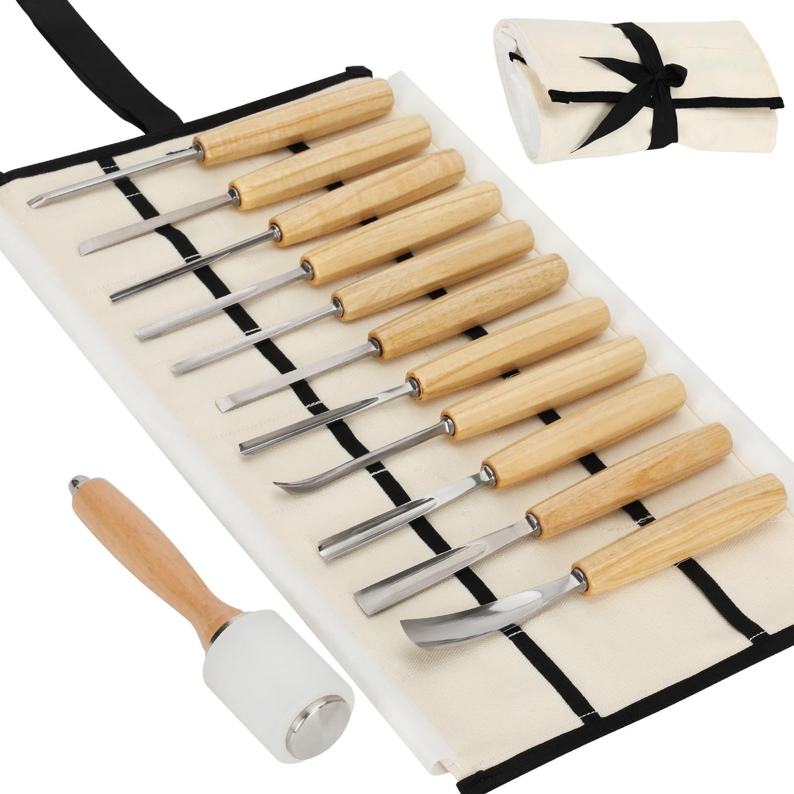 Wood Carving Kit,Professional Wood Carving Tools Set – 12 PCS Wood Carving an...