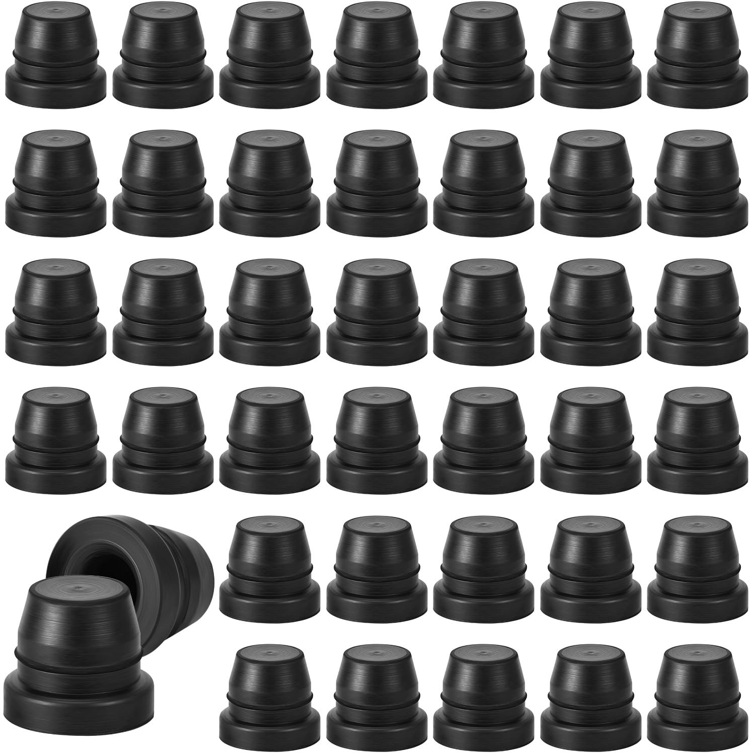 BOAO 40 Pieces Brake Bleeder Screw Caps Small, black