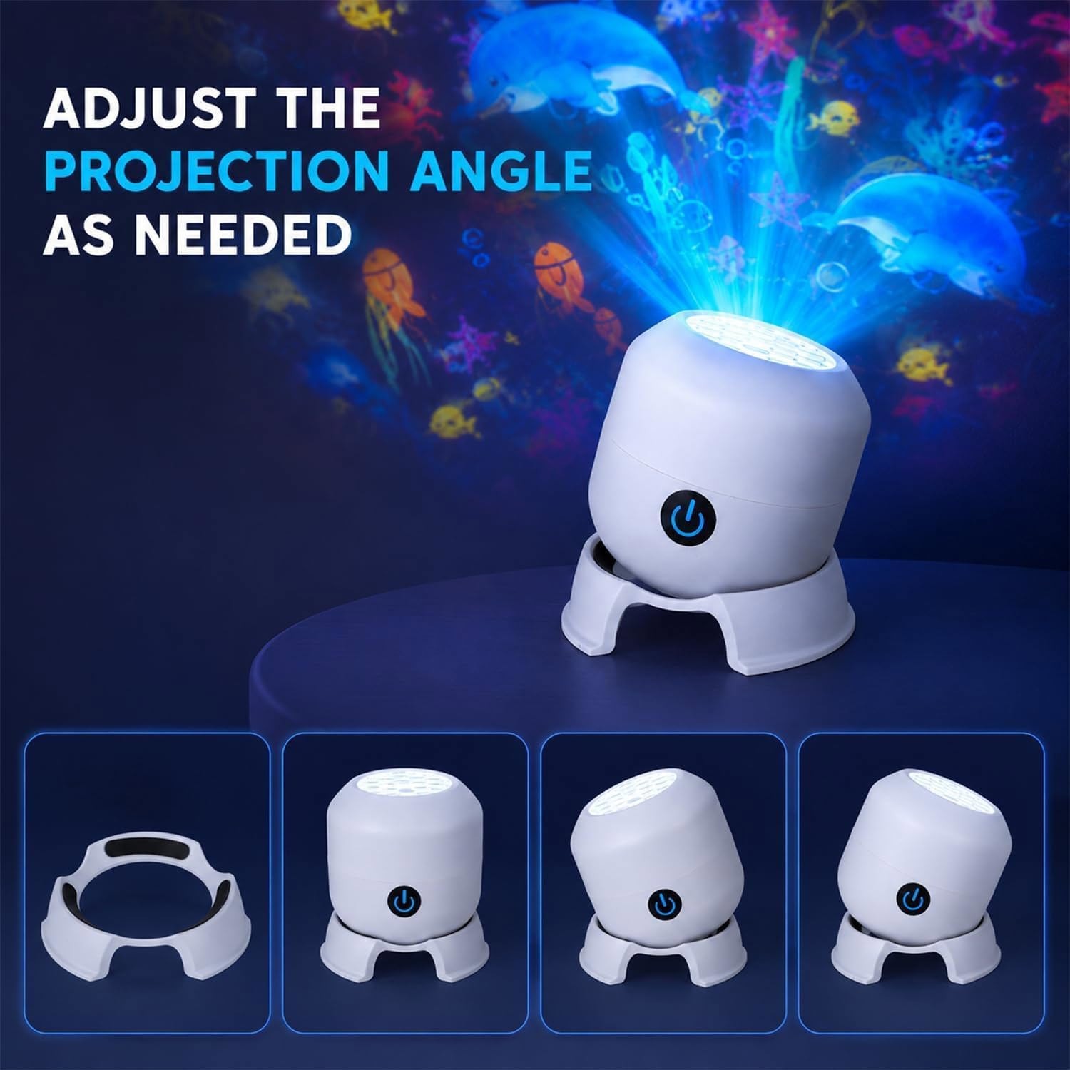 Dynamic Rotating Led Projector Lights Ocean Scene Rotating Night Lamp for Kids