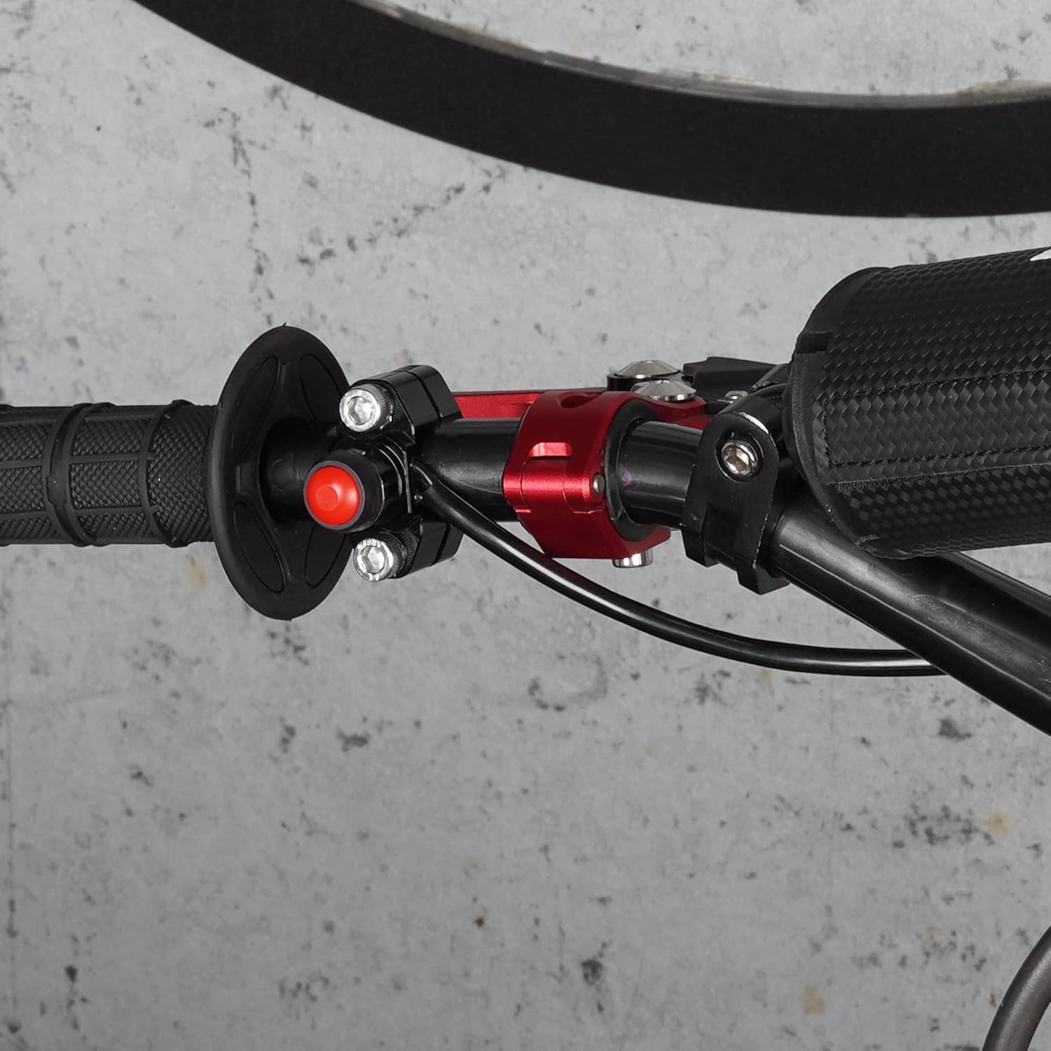 CNC Universal Motorcycle Engine Stop Start Kill Switch Button with Black