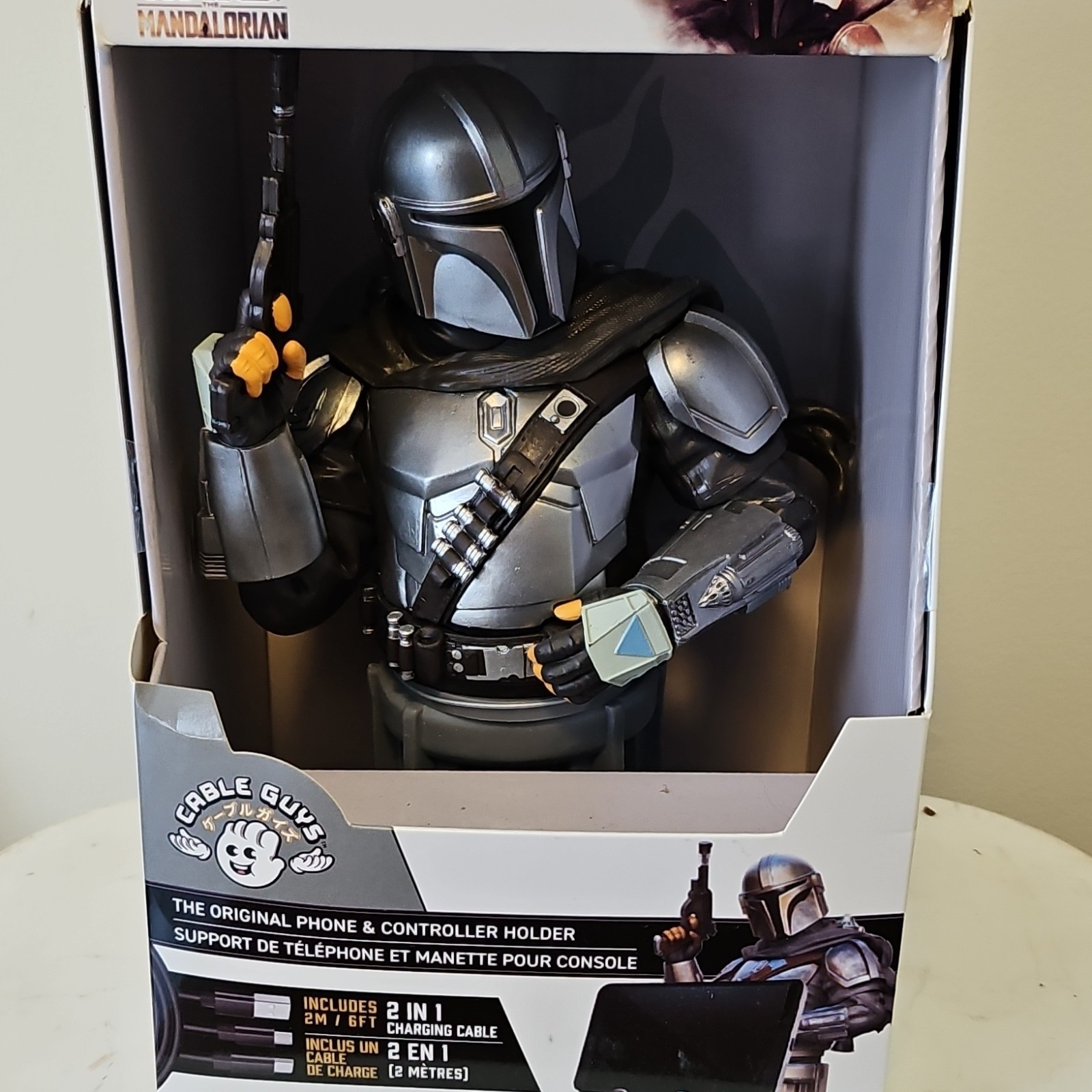 NEW! Cable Guys Star Wars Mandalorian Controller Phone Holder w/Charging Cable