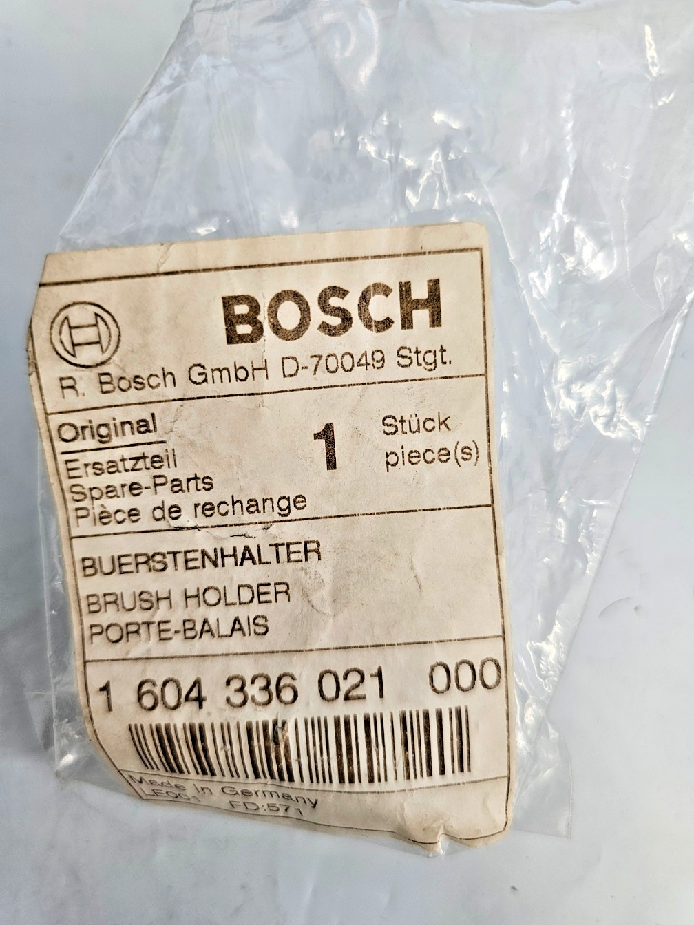 Original Bosch Part # 1604336021 BRUSH HOLDER