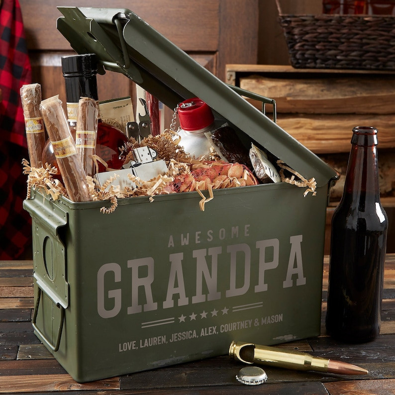 Awesome Grandpa Ammo Box, Personalized Gift for Grandpa, Fathers Day Gift Idea