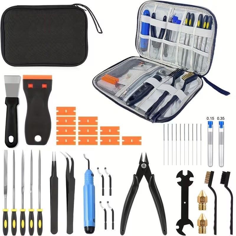 46Pcs 3D Printer Tools + 33Pcs Accessories Multifunction Kit