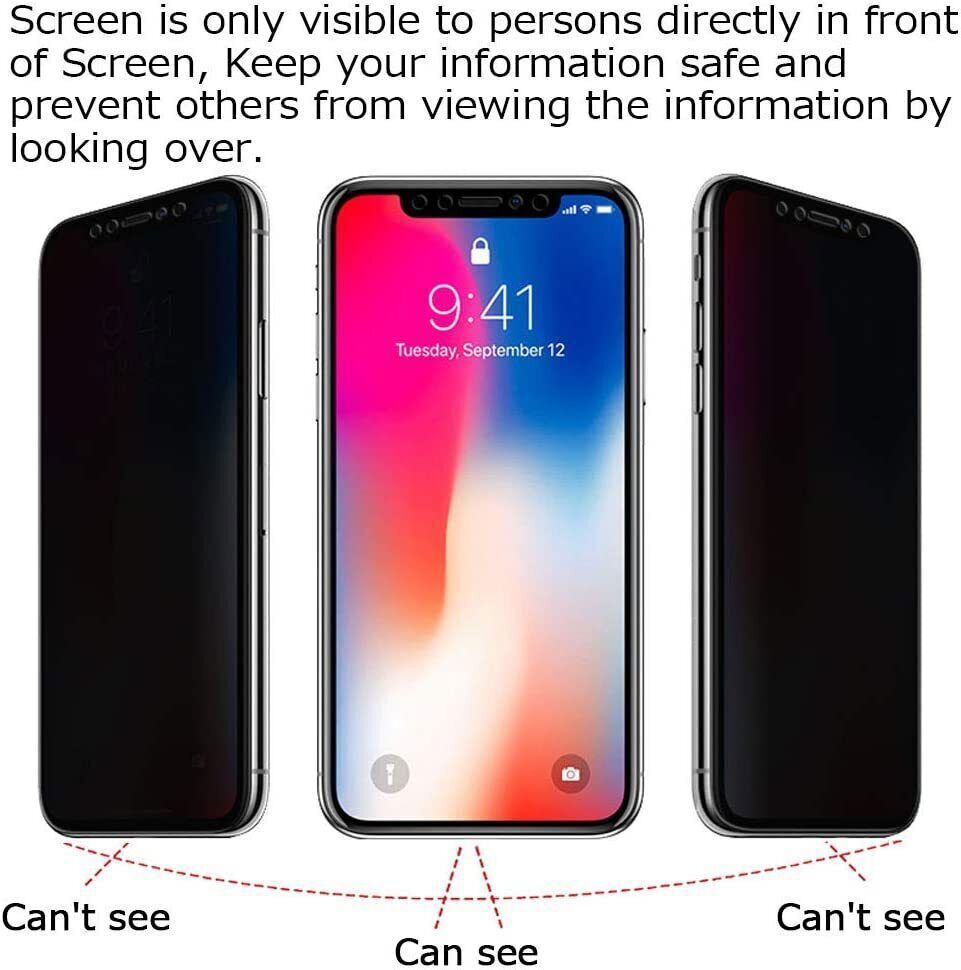 2 Pack For OnePlus 10 Pro Anti Spy Tempered Glass Privacy Screen Protector 2pcs