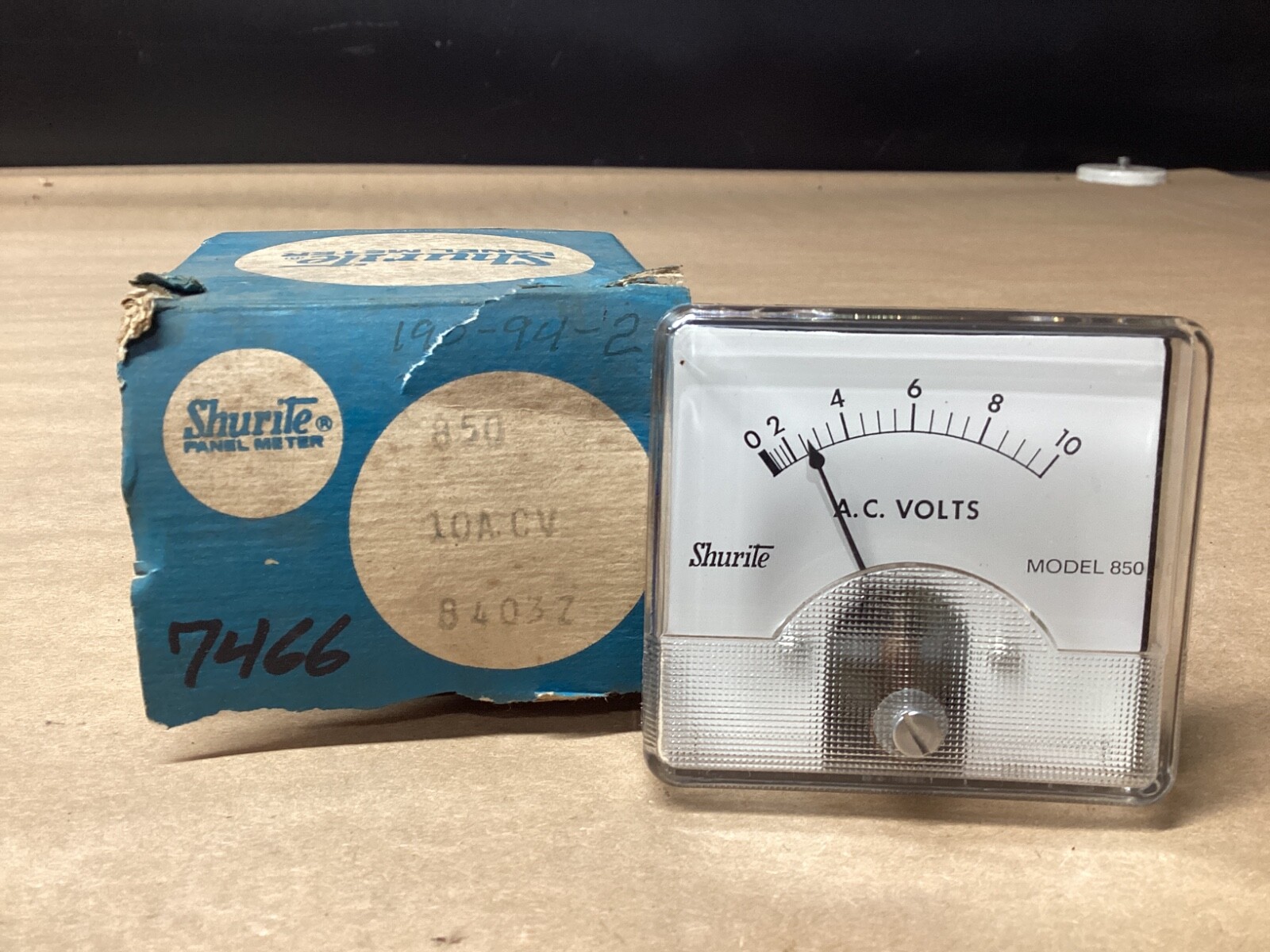 MODEL 850 AC AMPERES   0-10  SHURITE PANEL METER NEW OLD STOCK #110L137*CO