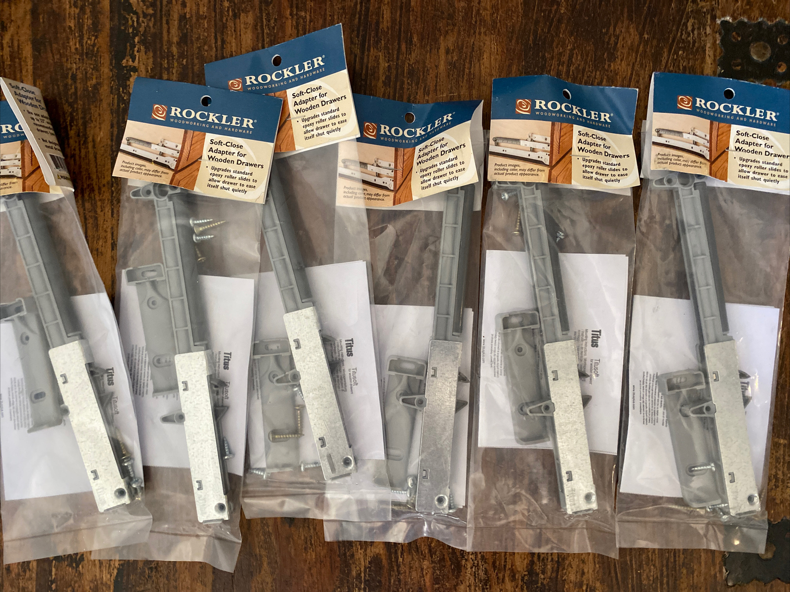 Rockler Soft Close Cabinet Drawer Damper / Adapter for Wood Drawers Lot Of 6
