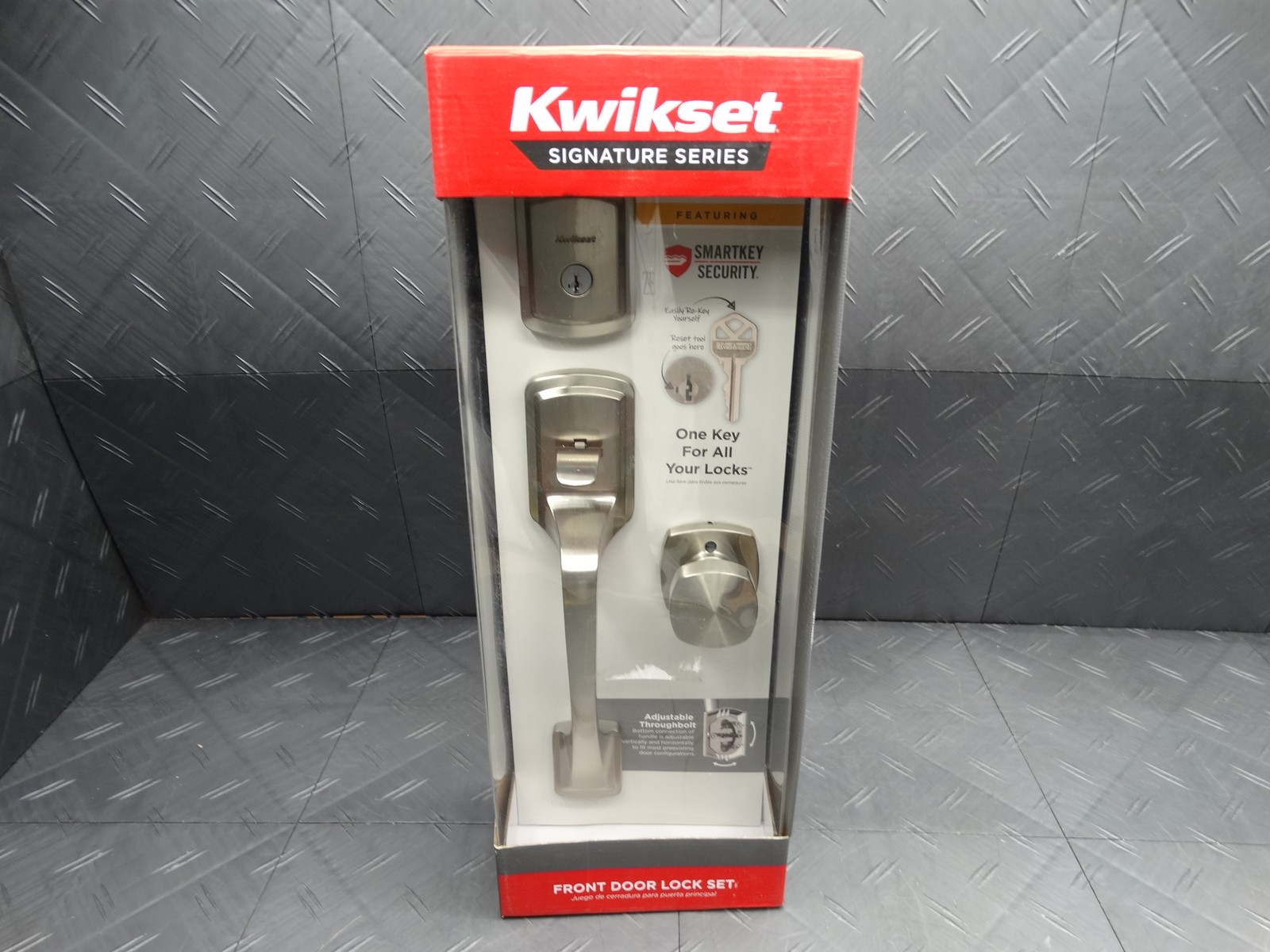 Kwikset Prague Single Cylinder Handleset Arroyo Knob Satin Nickel SmartKey