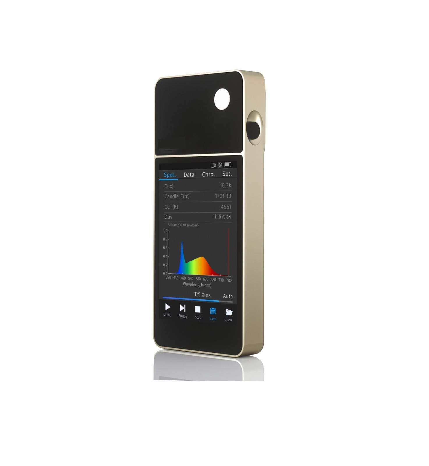 Handheld Spectrometer with Range 380-780nm Real-time Sampling Measurement