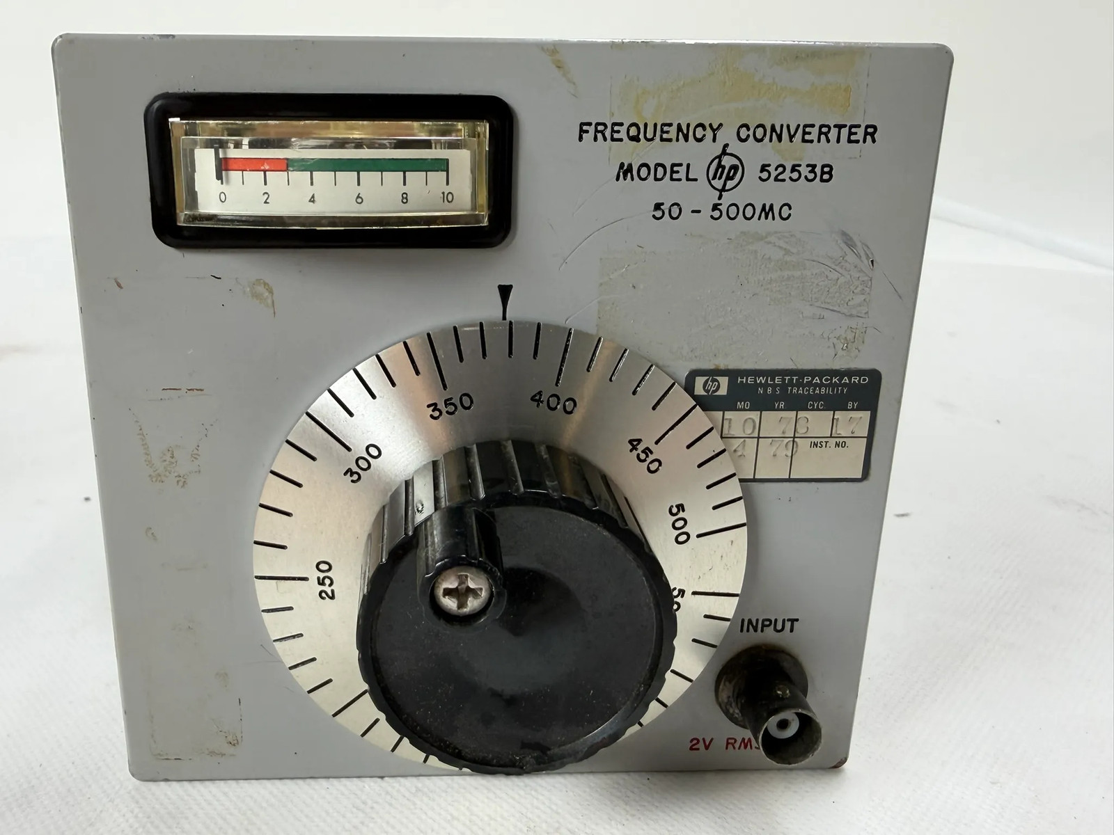 Hewlett-Packard HP 5253B Frequency Converter 50-500 MHz Vintage Test Equipment