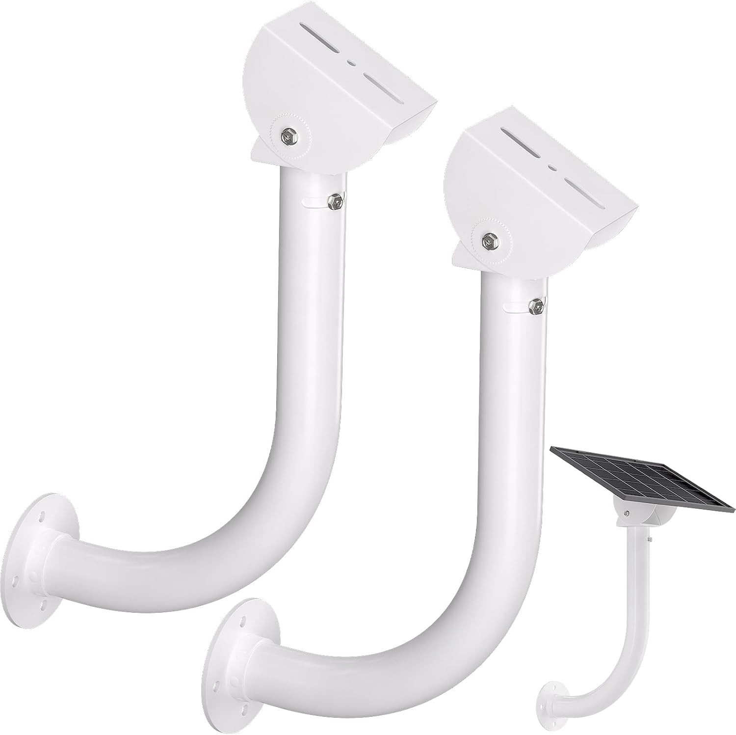 Universal 2 Pack Solar Panel Wall Mount Bracket - 30Cm L-Shape Mount with Adjust