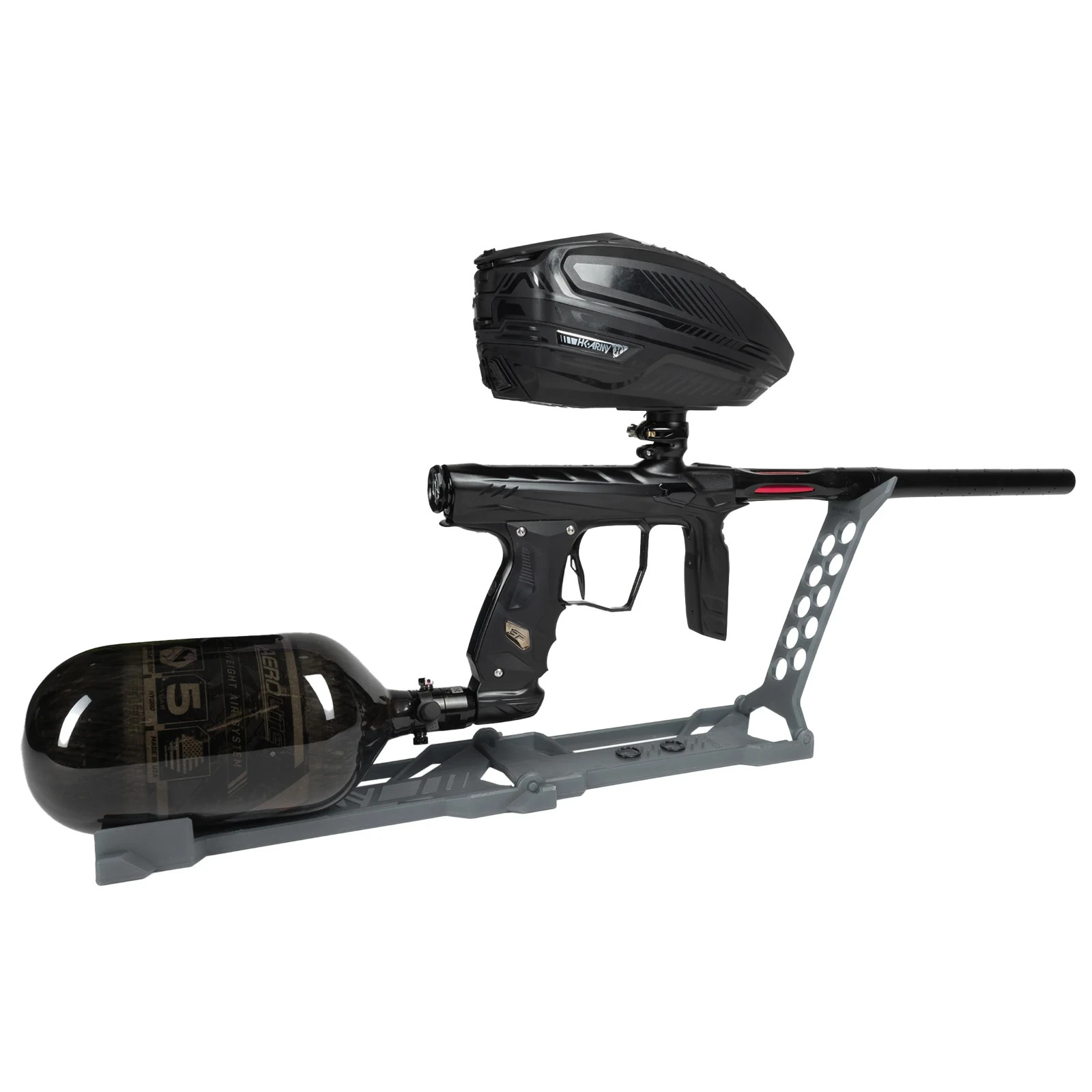 HK Army Joint Folding Paintball Gun Marker Stand PEWTER