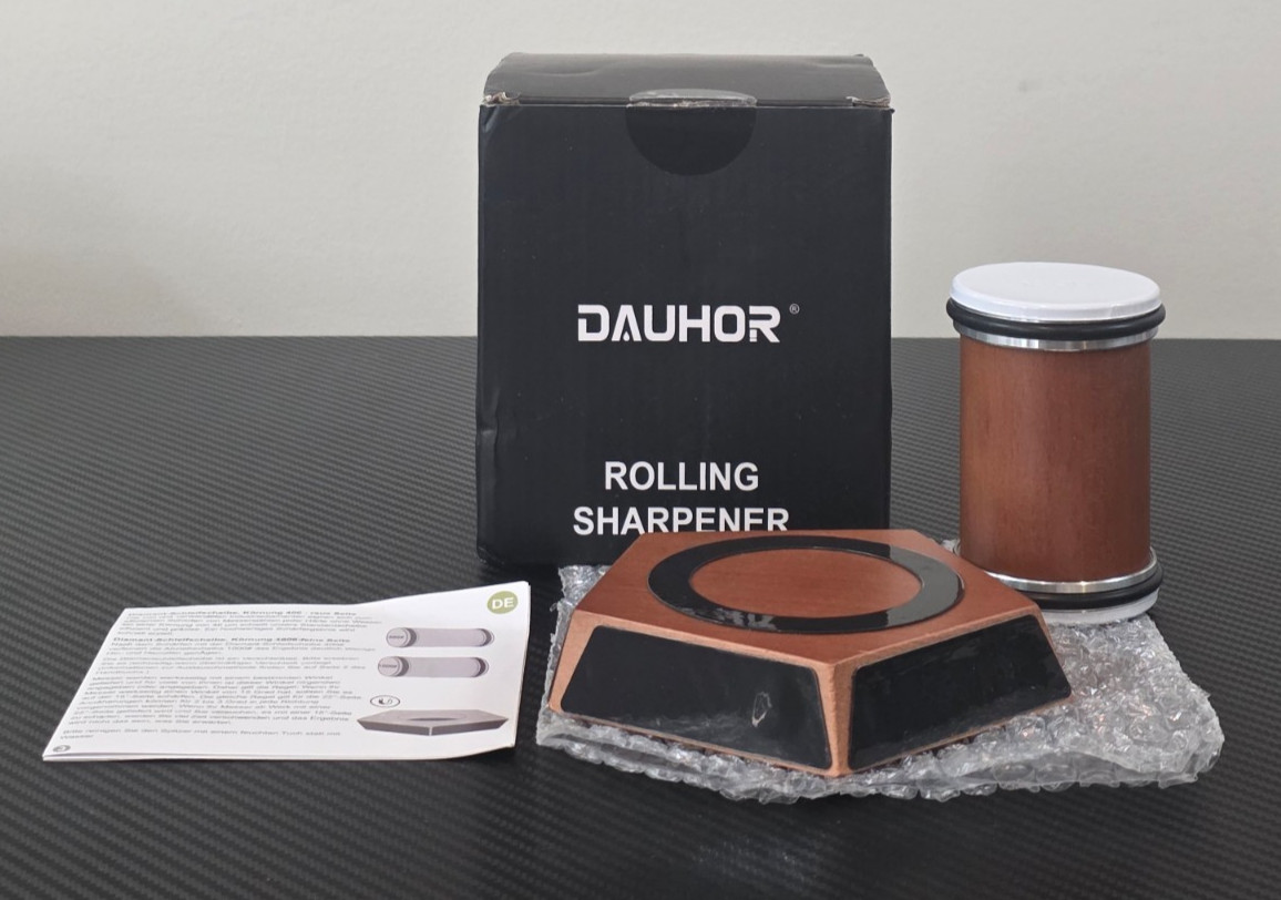 Dauhor Rolling Knife Sharpener Set 400/1000 Grit with Angle Base