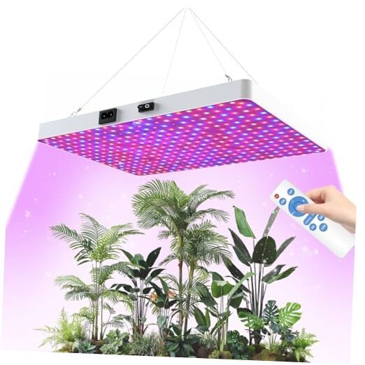 Remote Control LED 100 Watt Dimmable Full Spectrum Plant Light, 3 Grow Light