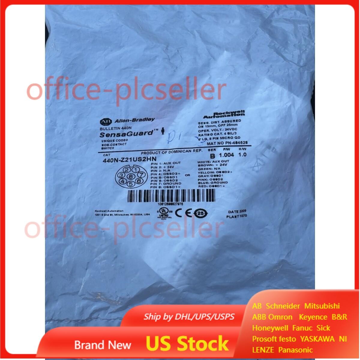 Allen-Bradley 440N-Z21US2HN SensaGuard non-contact switch NEW US Free Tax